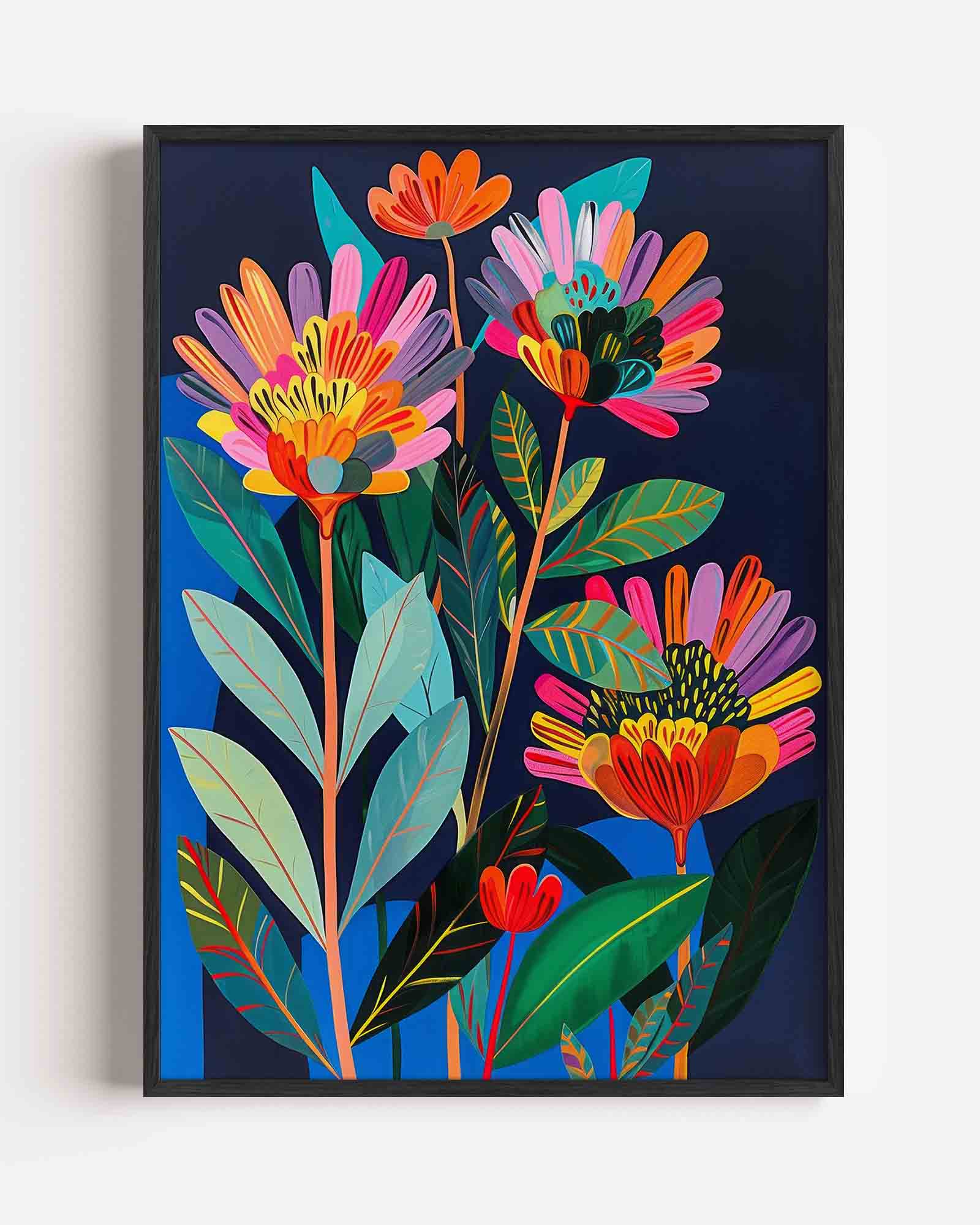 Bloemen en bladeren Poster