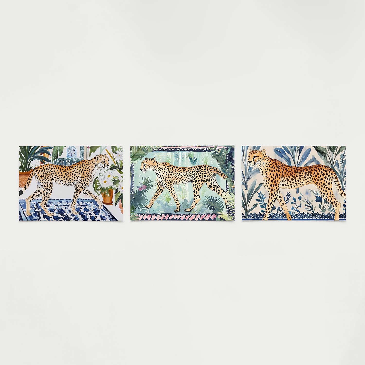 Dier en bladeren Posterset