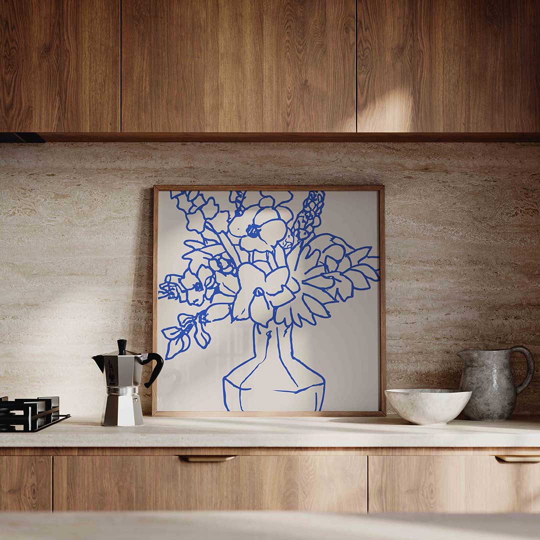 Bloemen in vaas Poster