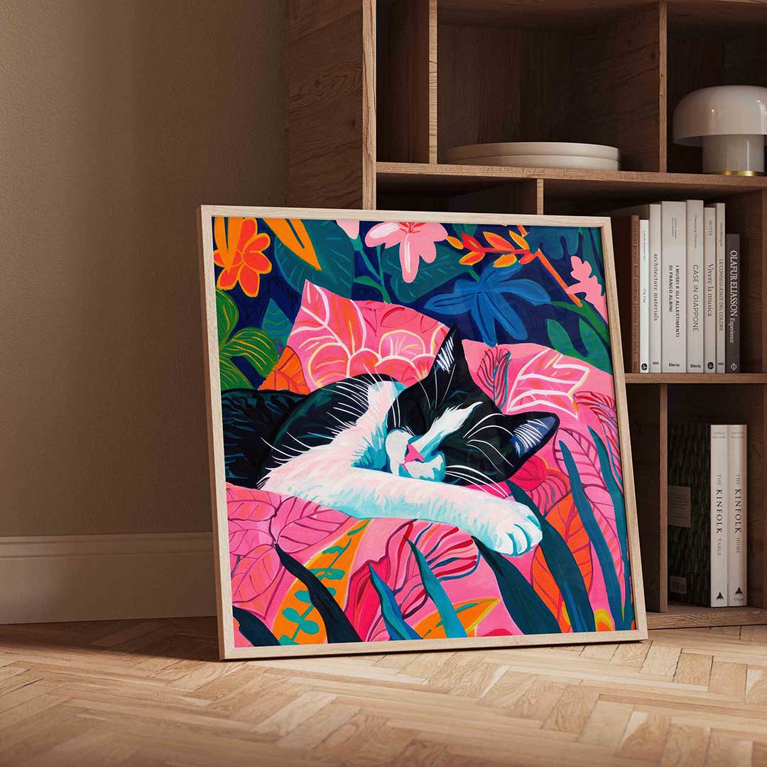 Slapende kat Poster