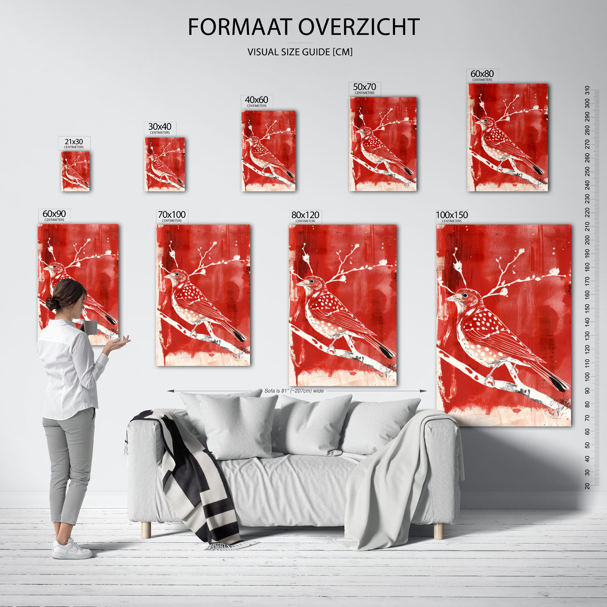 Vogel op tak Poster