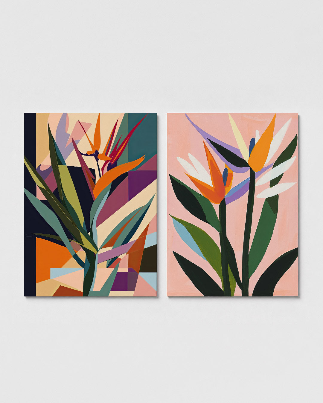Kleurrijke vormenmix Posterset
