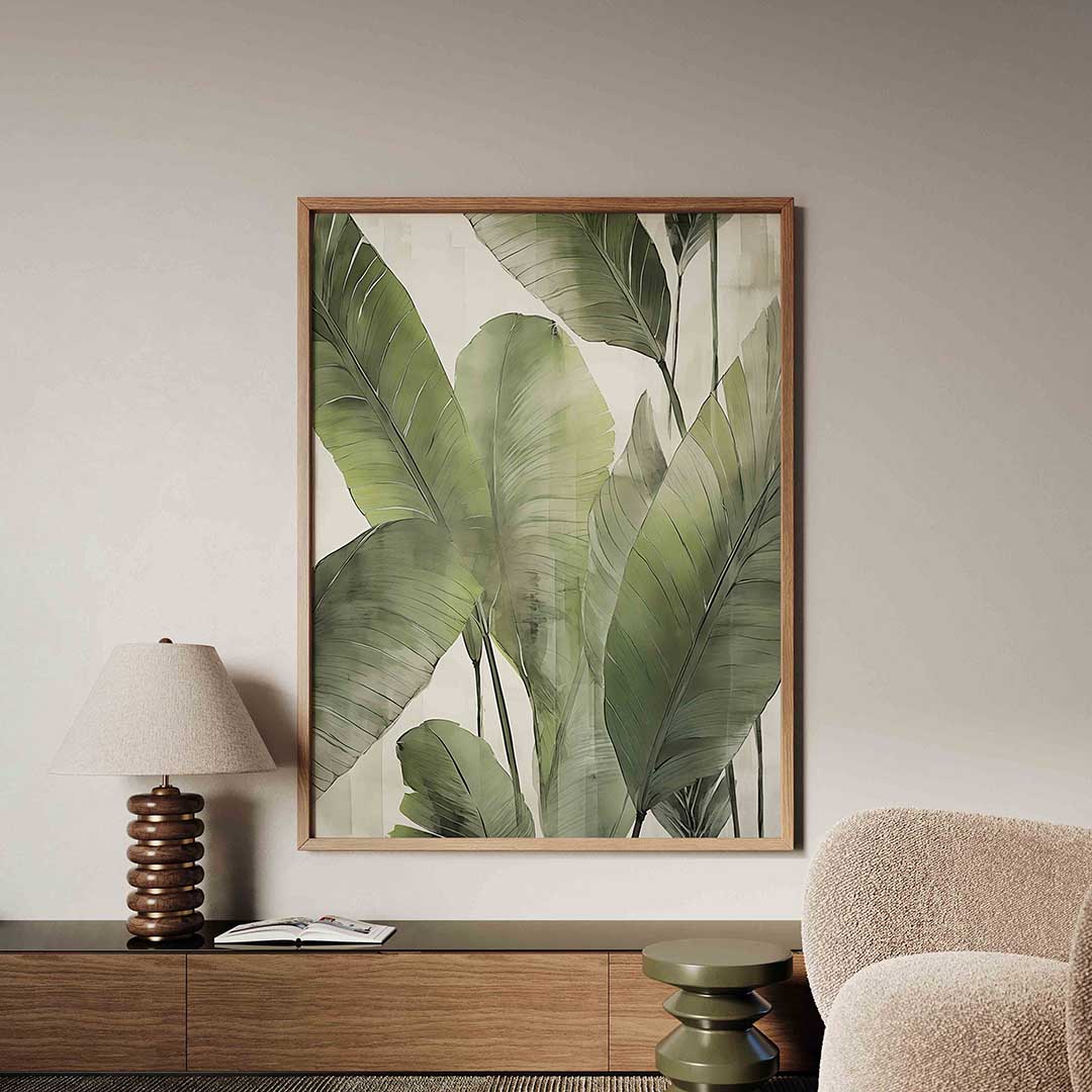 Grote groene bladeren Poster
