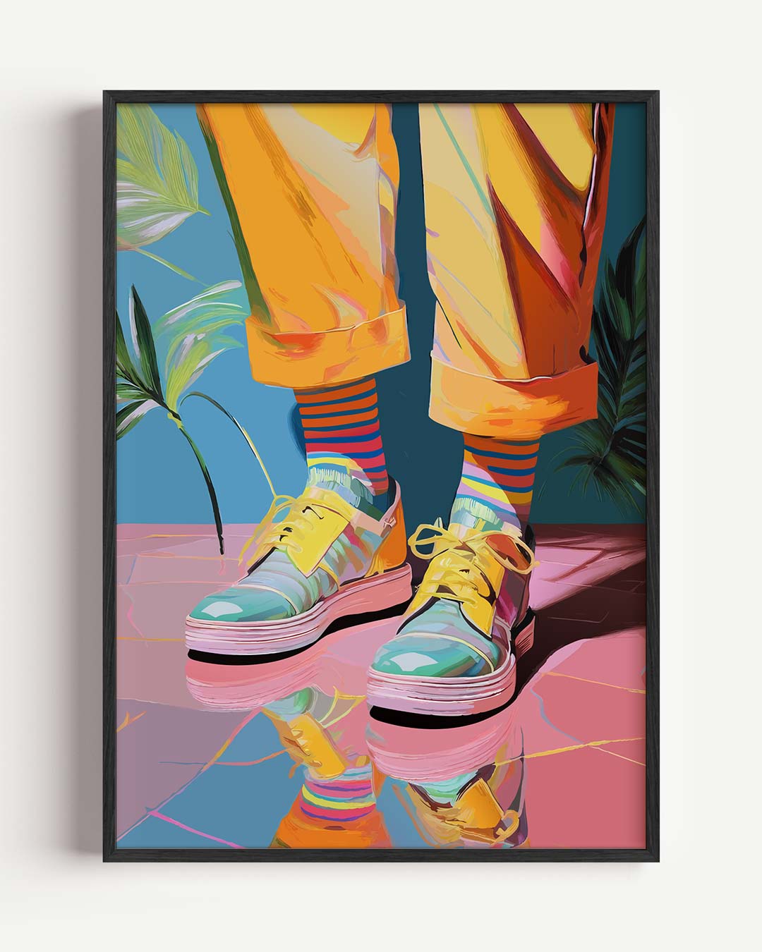 Vrolijke Sneaker Vibes Poster-WallArtistic