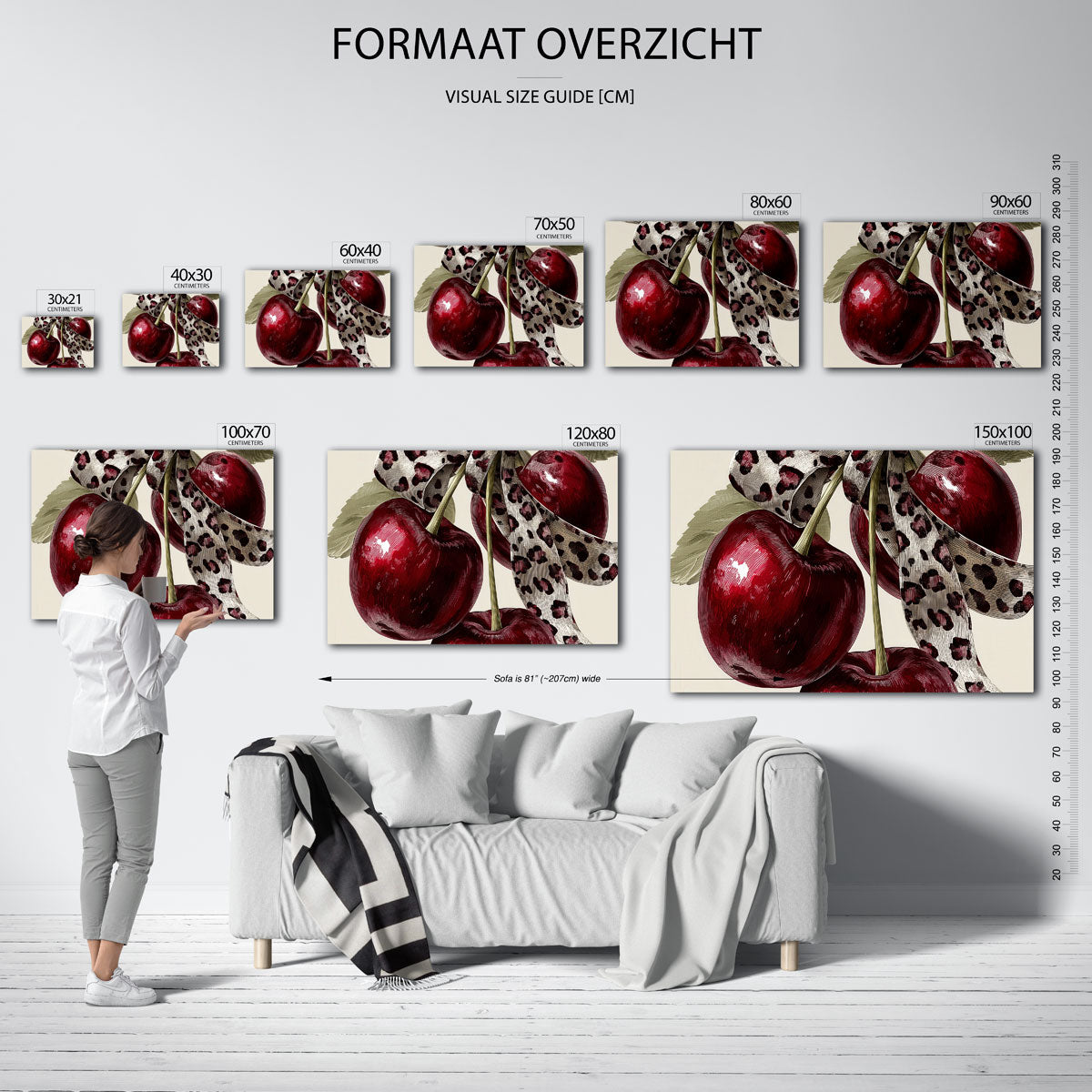 Kersen met lint Poster
