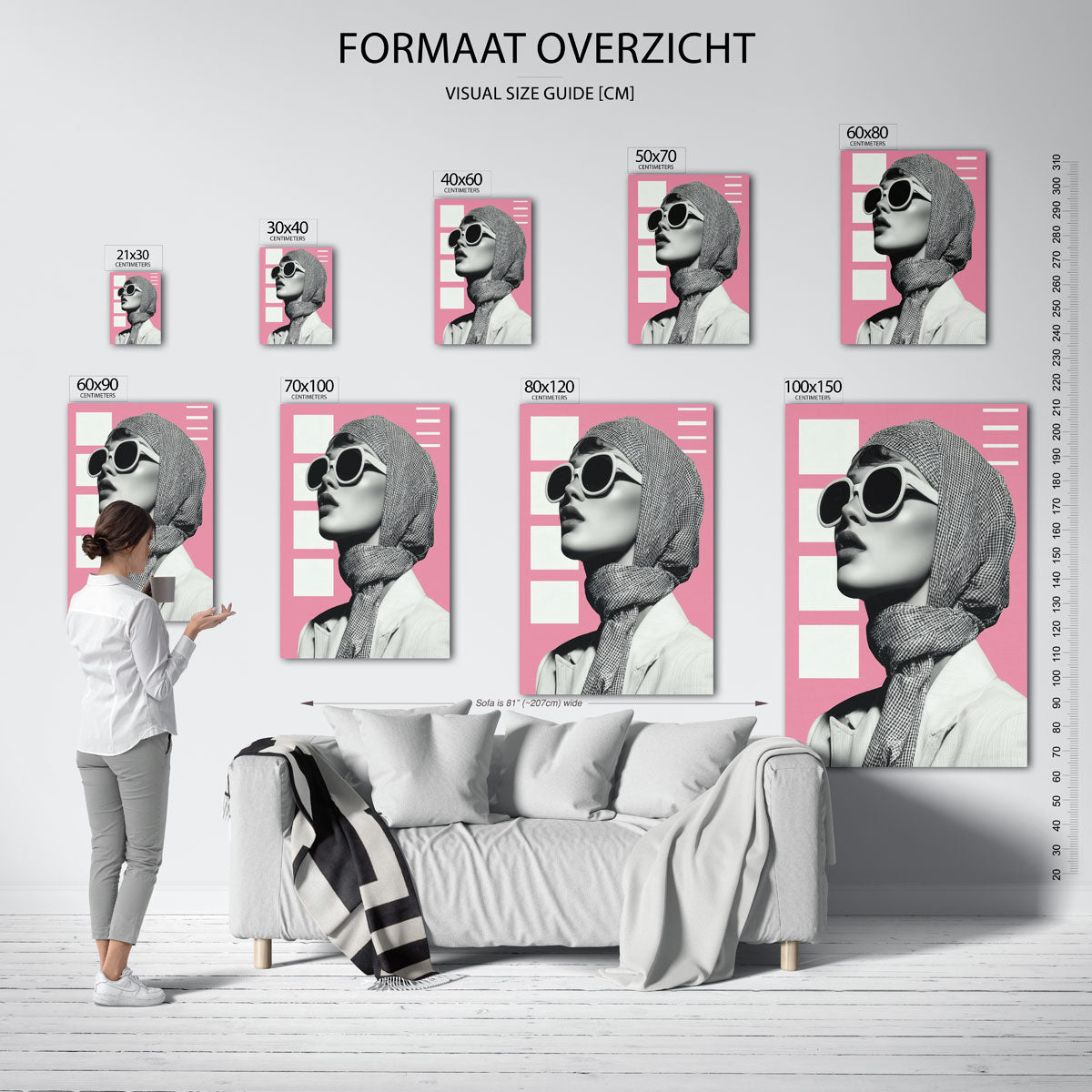 Vrouw met zonnebril Poster