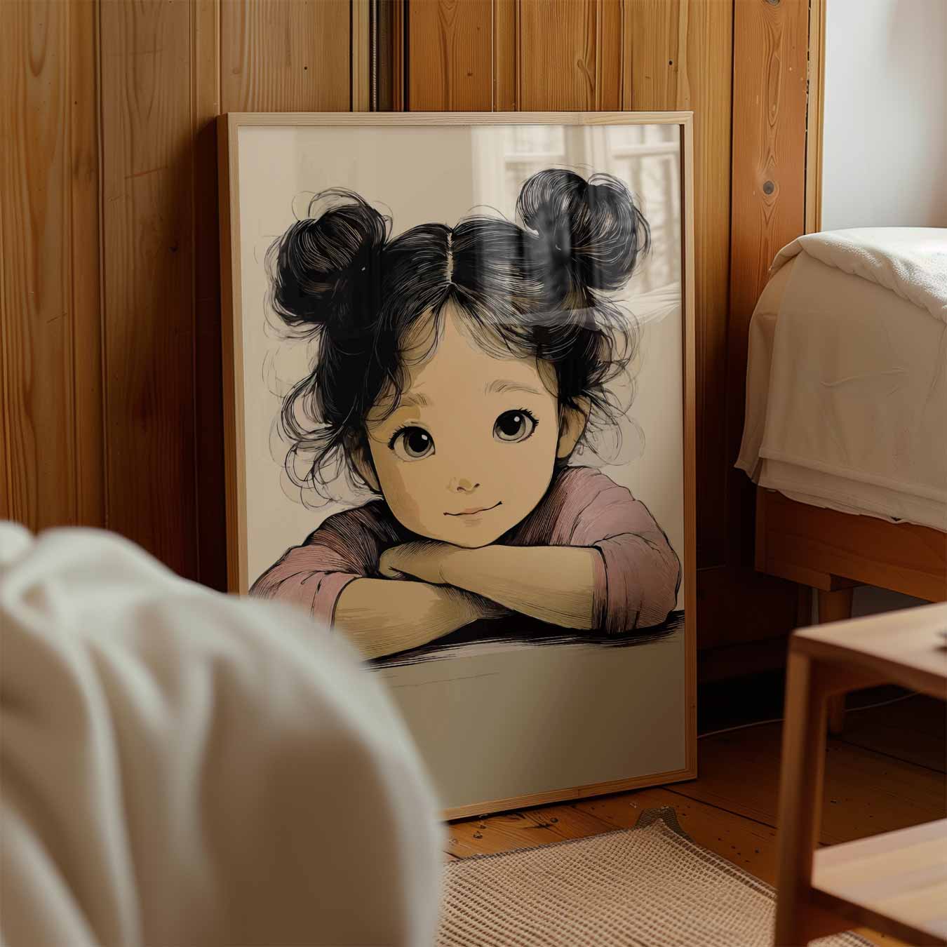 Schattige Kinderkunst Poster-WallArtistic