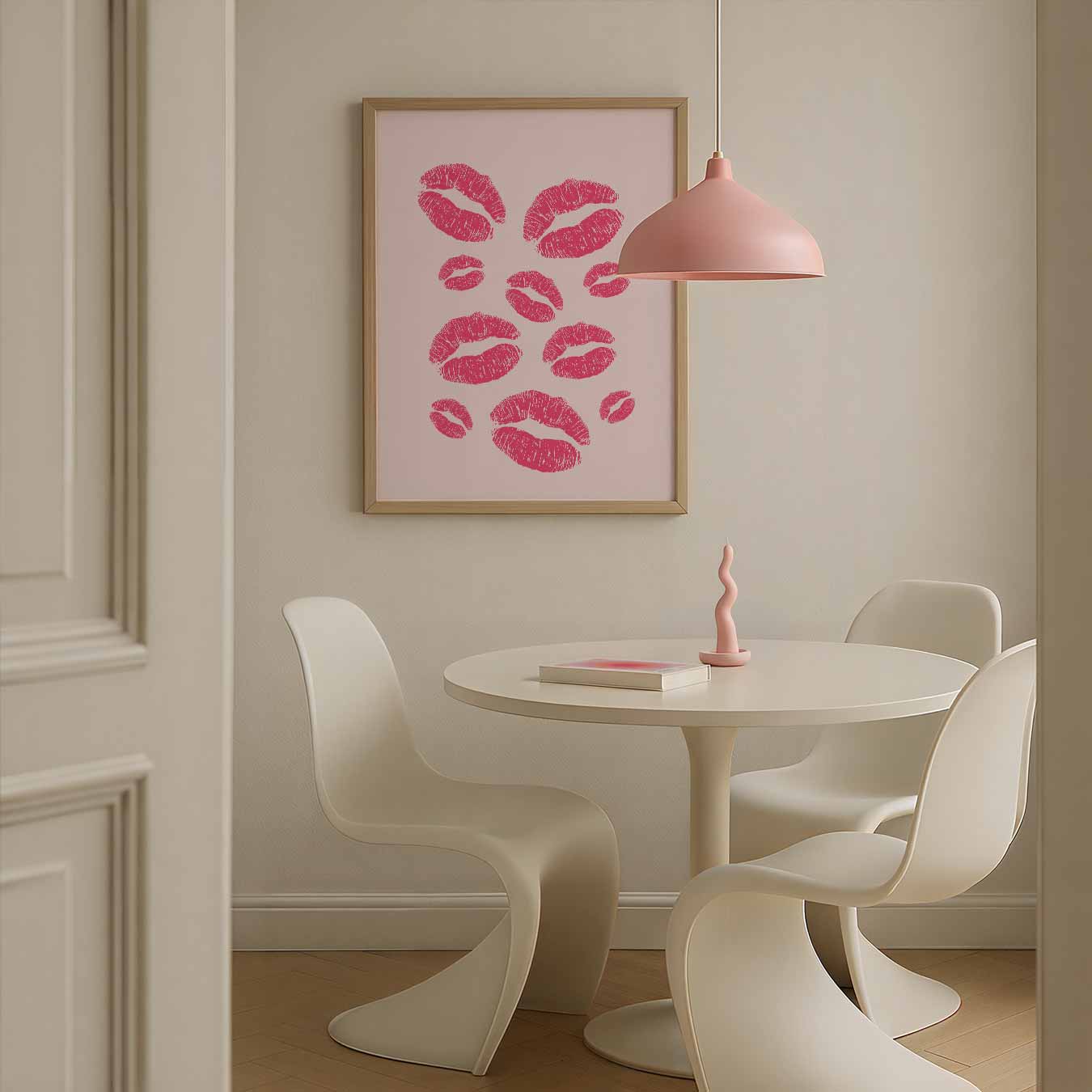 Speelse Lippenafdrukken Poster-WallArtistic