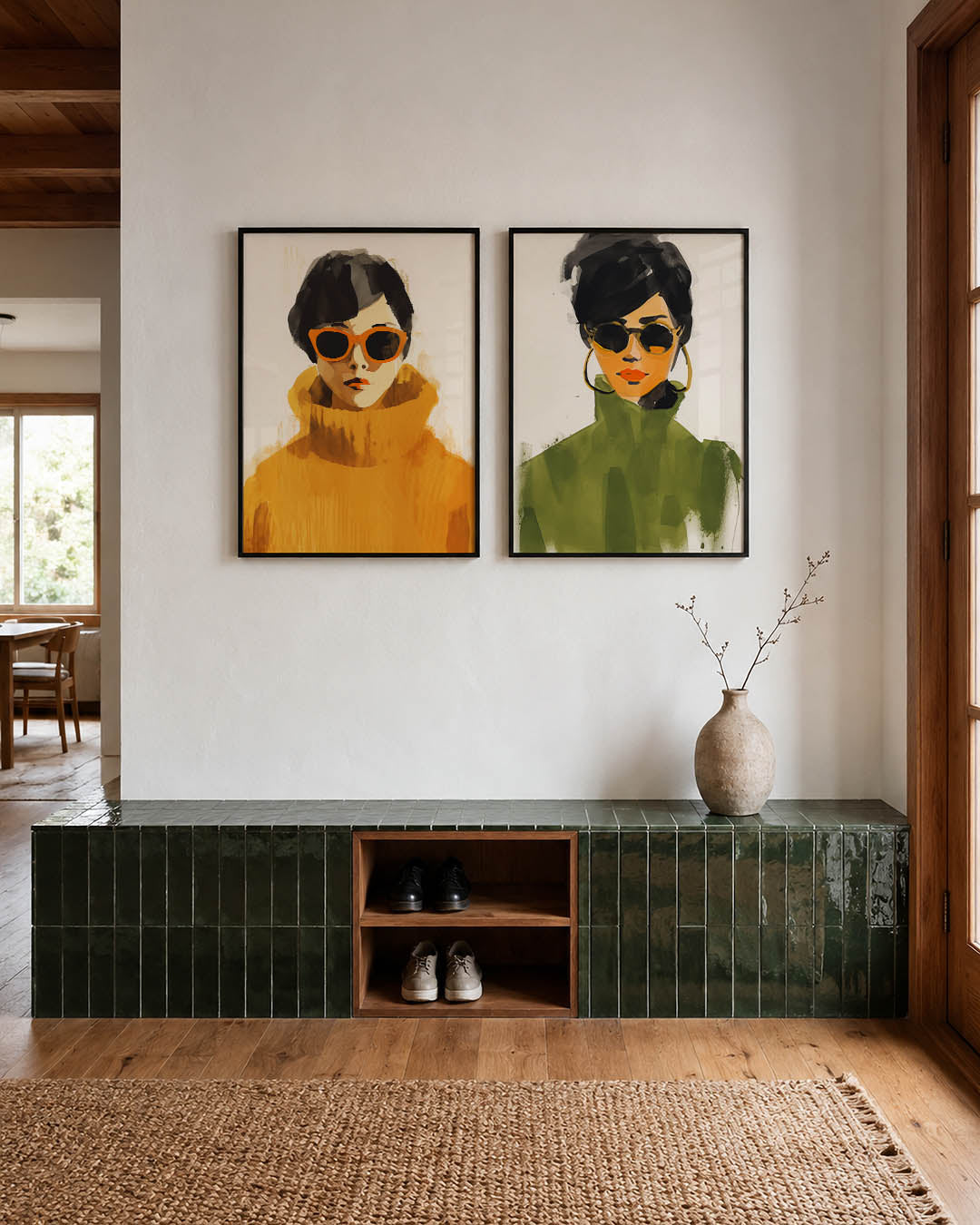 Kleurvlakken en portret Posterset