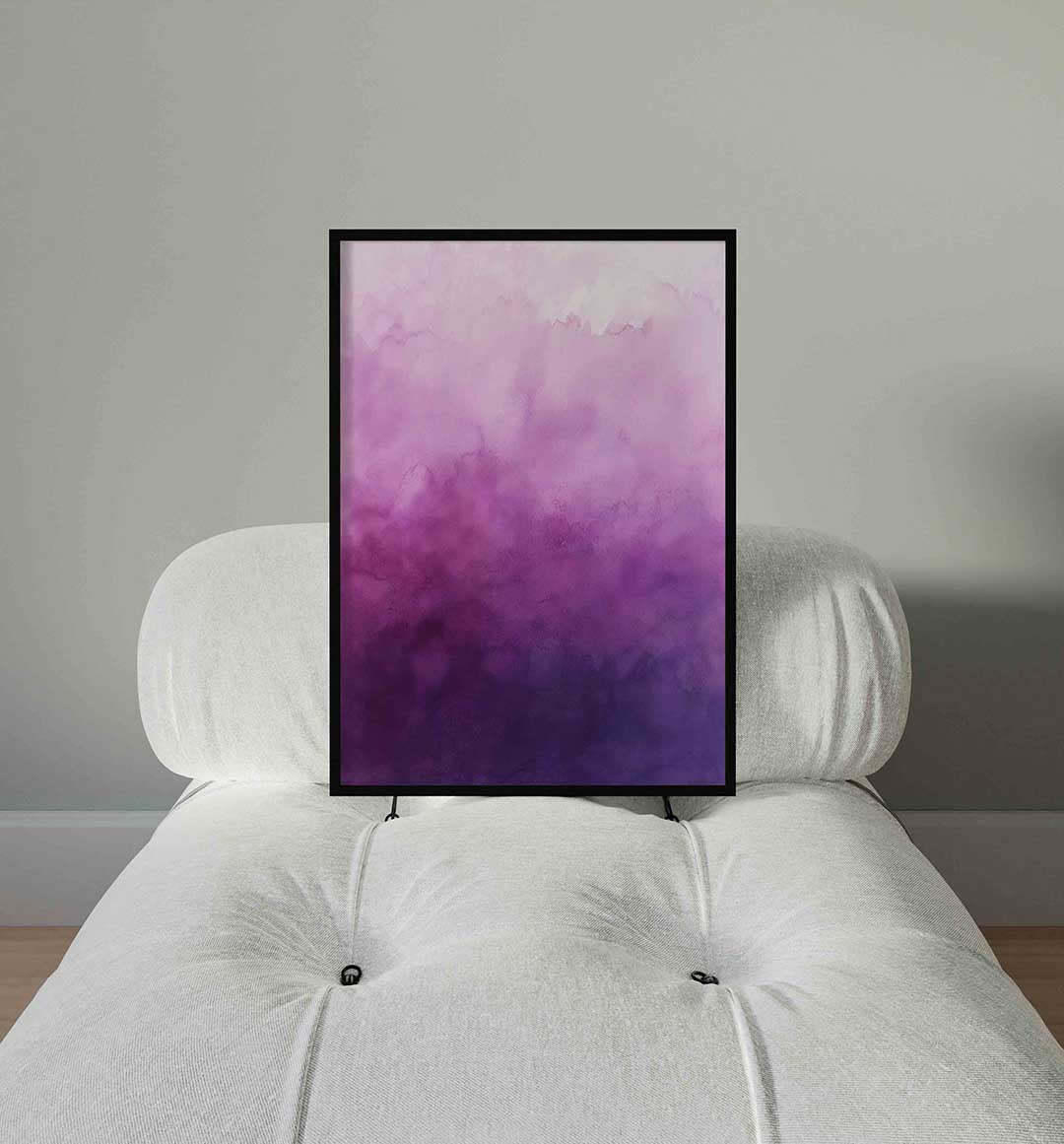 Paarse aquarel Poster