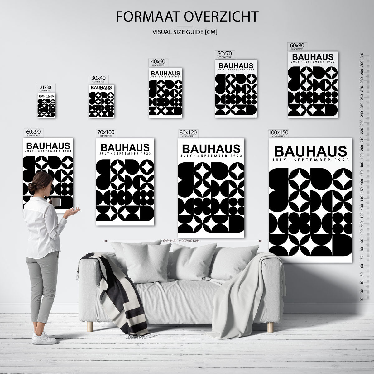 Vormritme en contrast Poster