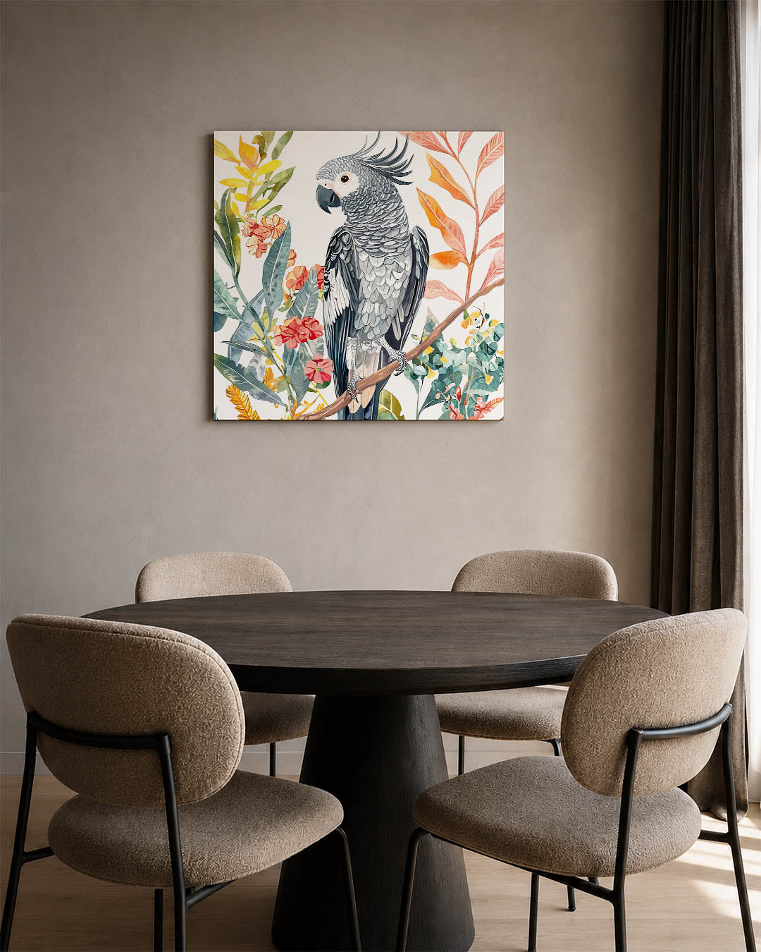 Vrolijke papegaai Kunstwerk