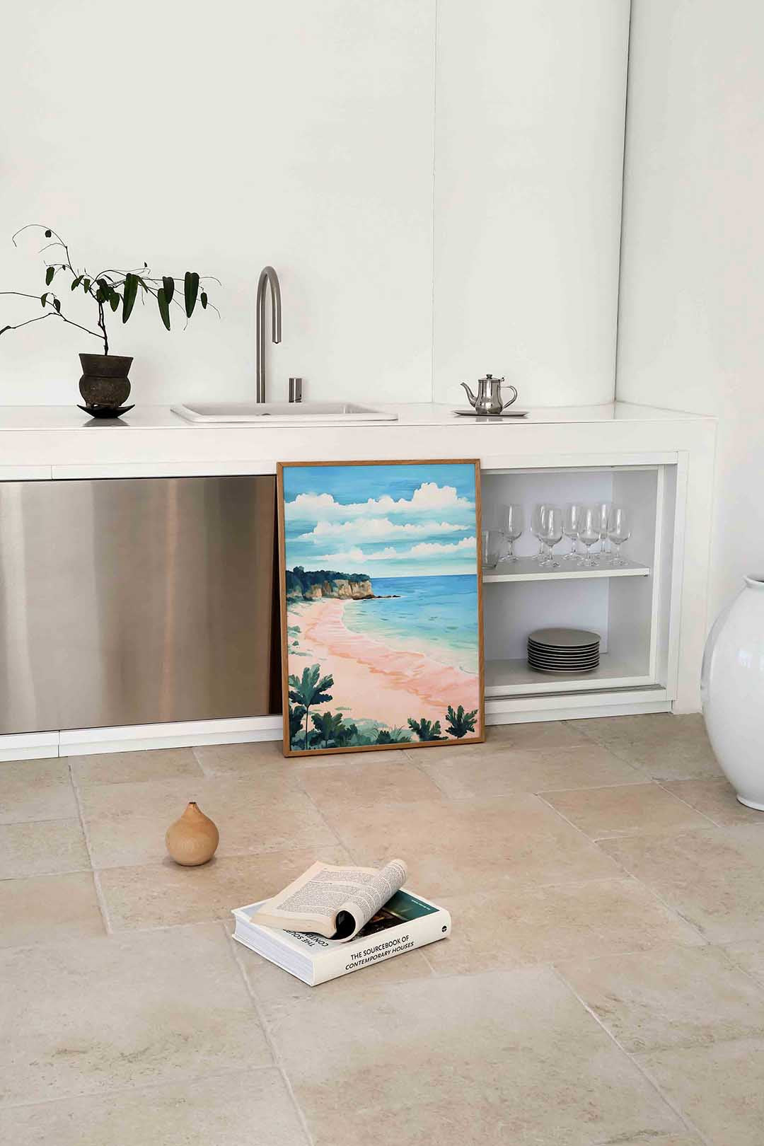 Strand en kliffen Poster