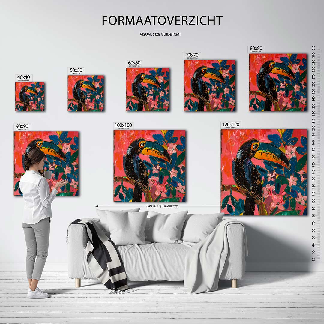 Vrolijke toekan Kunstwerk