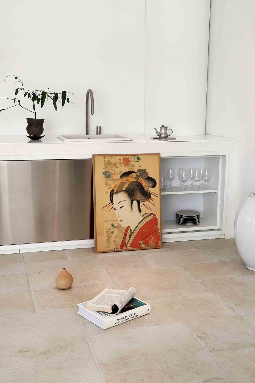 Japanse vrouw in kimono Poster
