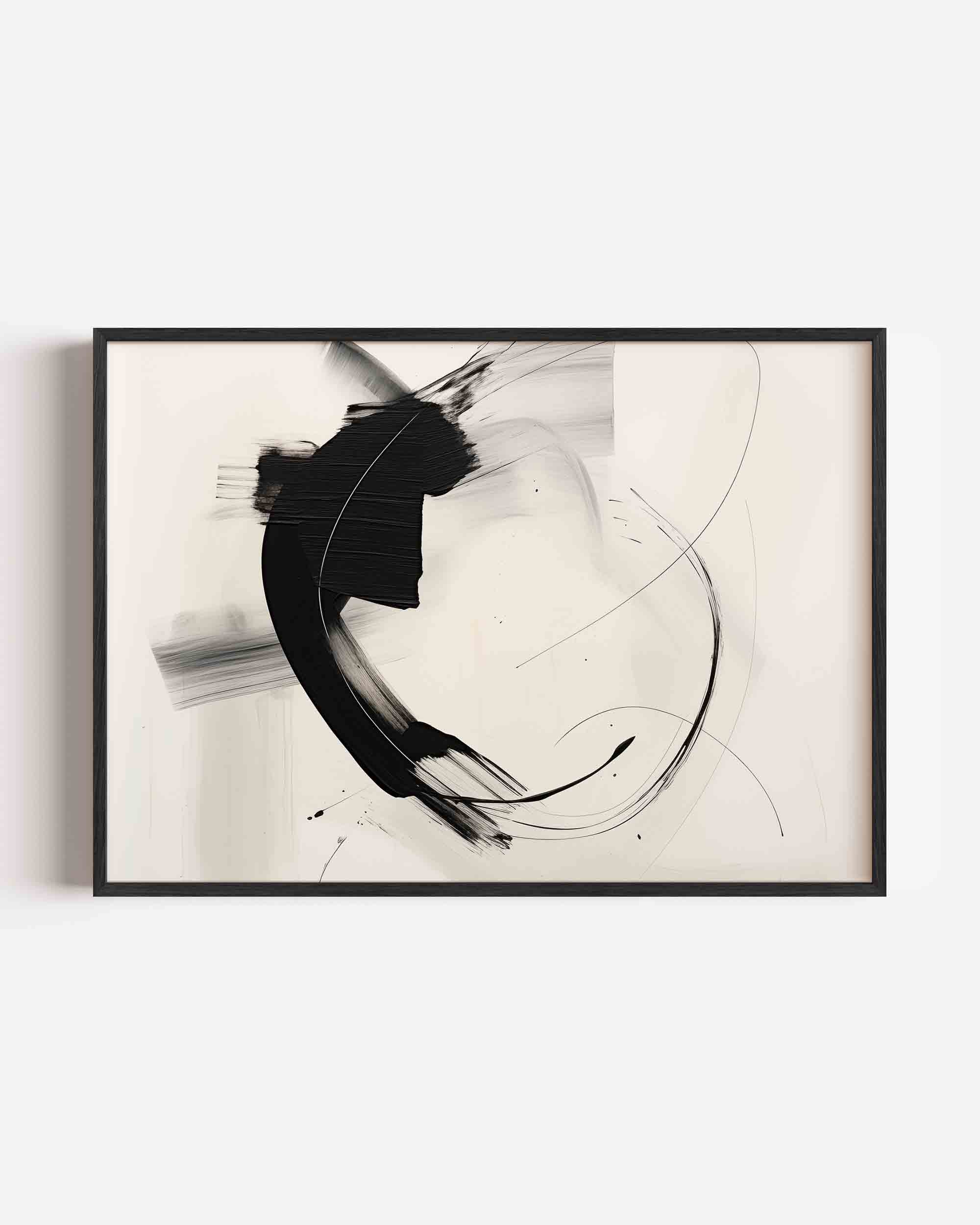 Abstracte zwarte vormen Poster