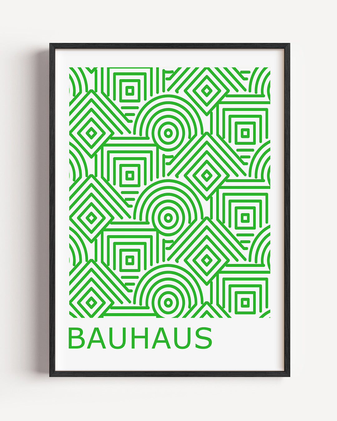 Groene lijnpatronen Poster