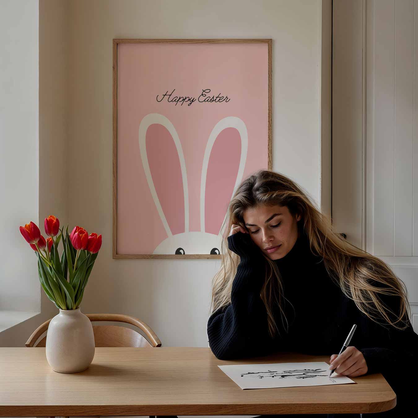 Vrolijke Paas Bunny Poster-WallArtistic