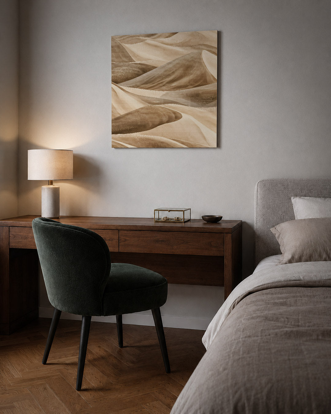 Golvende zandduinen Kunstwerk