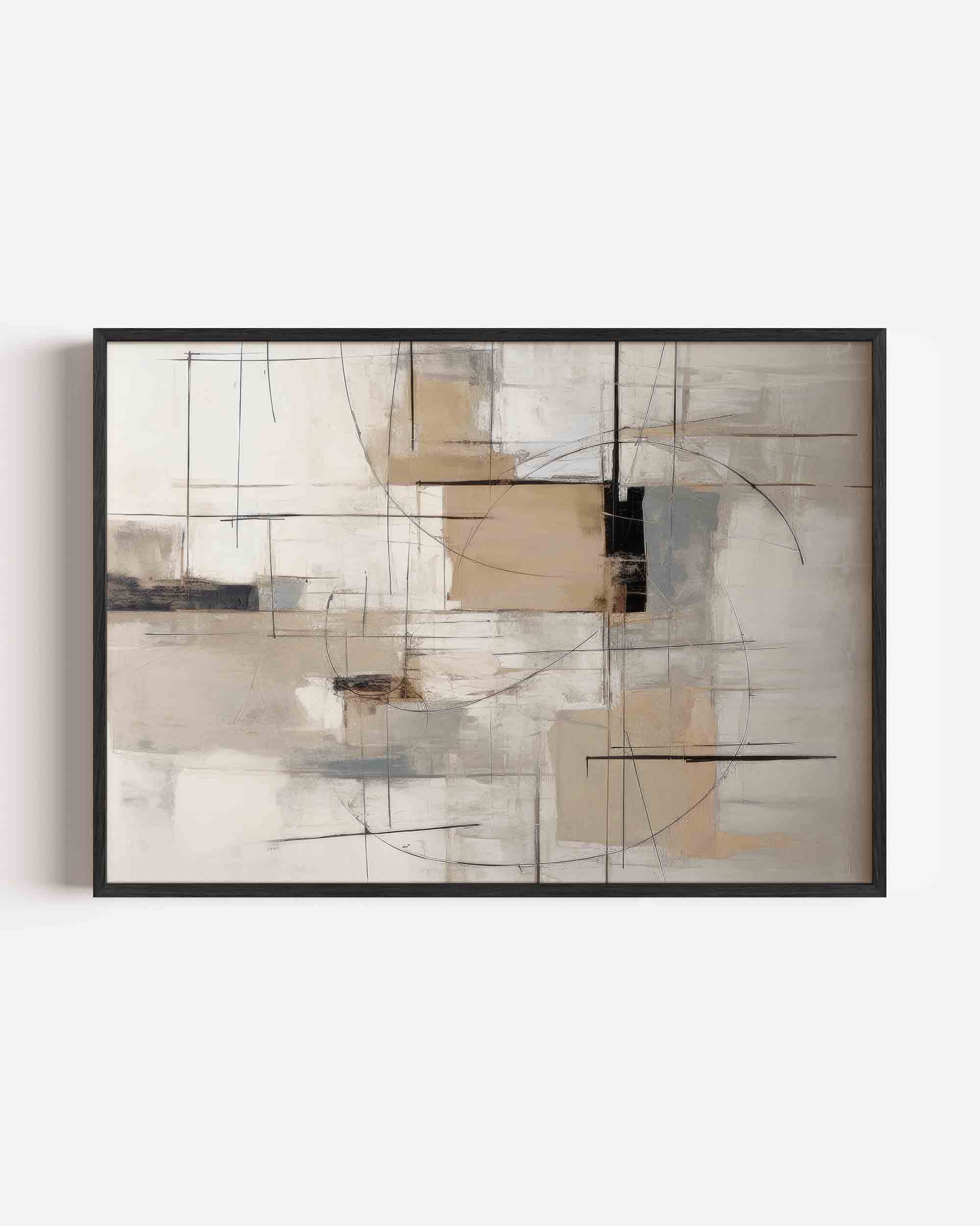 Abstracte lijnen en vlakken Poster