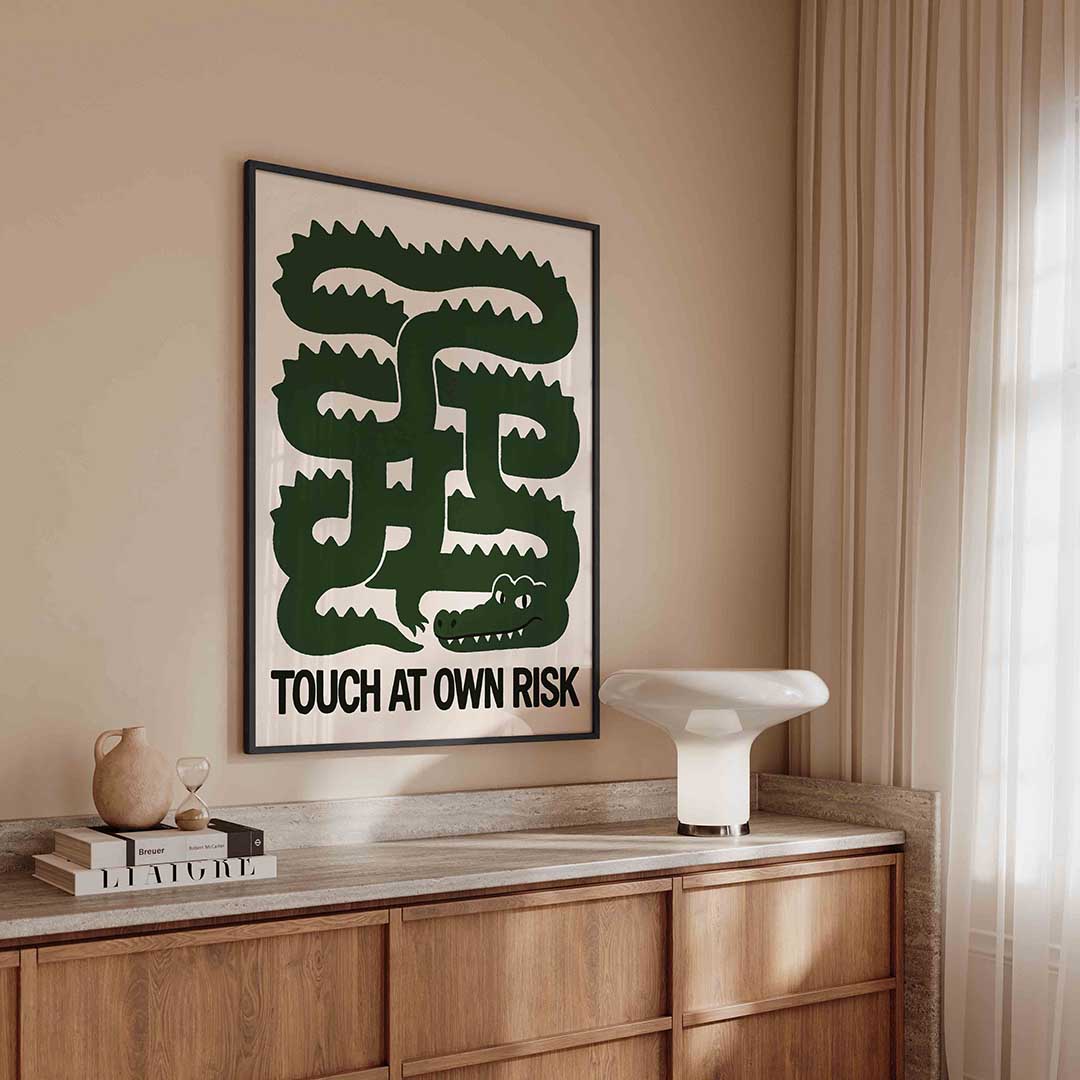 Krokodil met tekst Poster