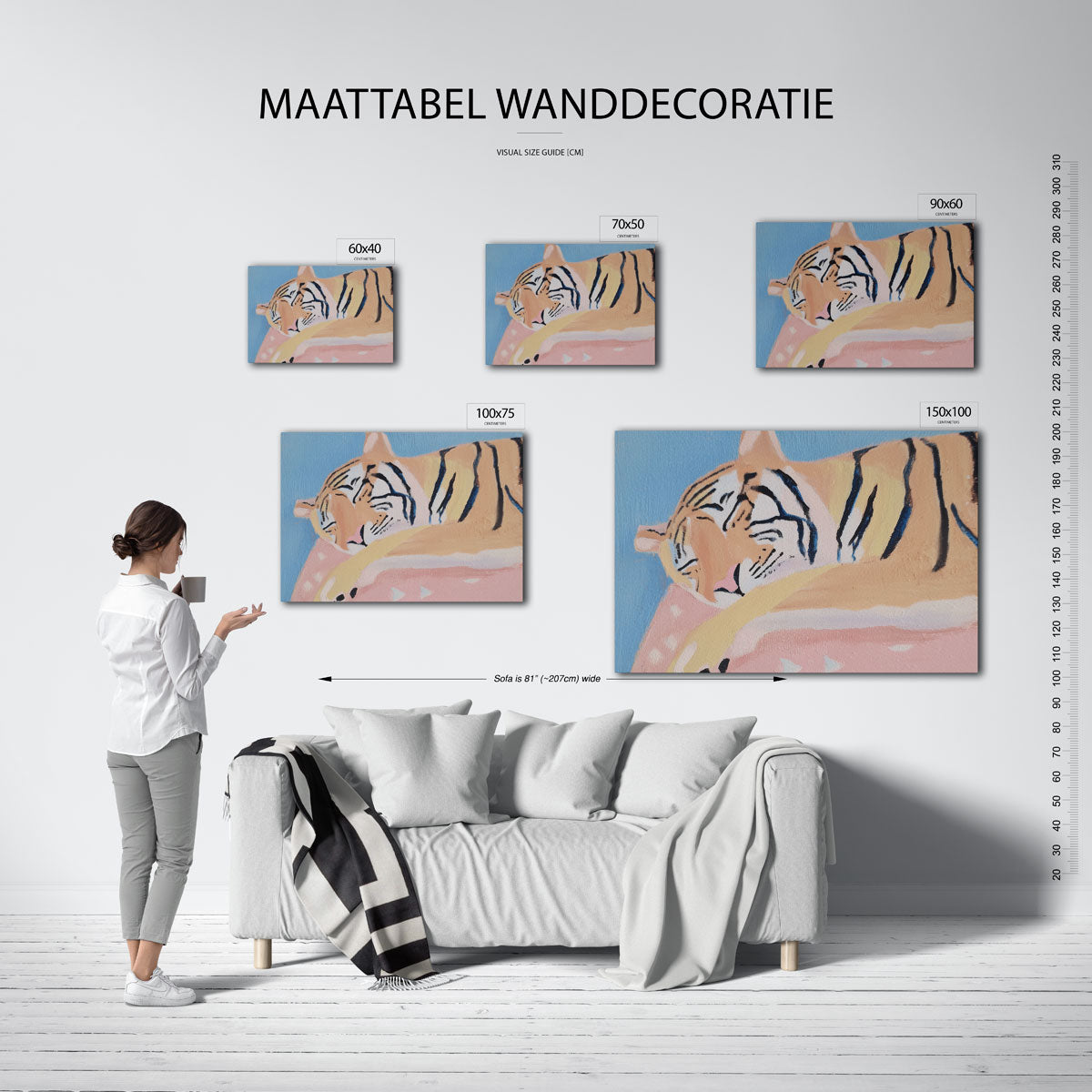 Dromende tijger Kunstwerk