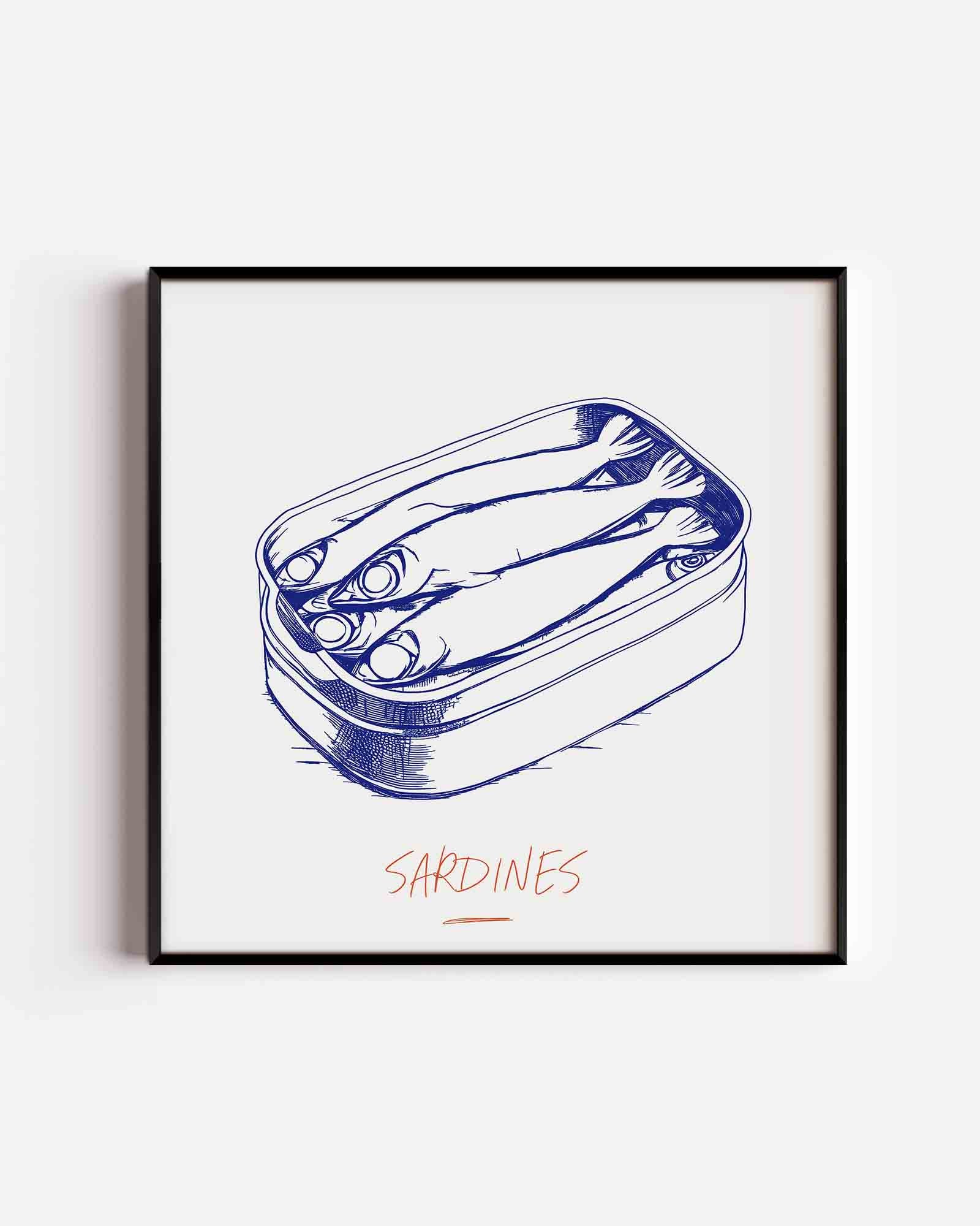 Sardines in blik Poster