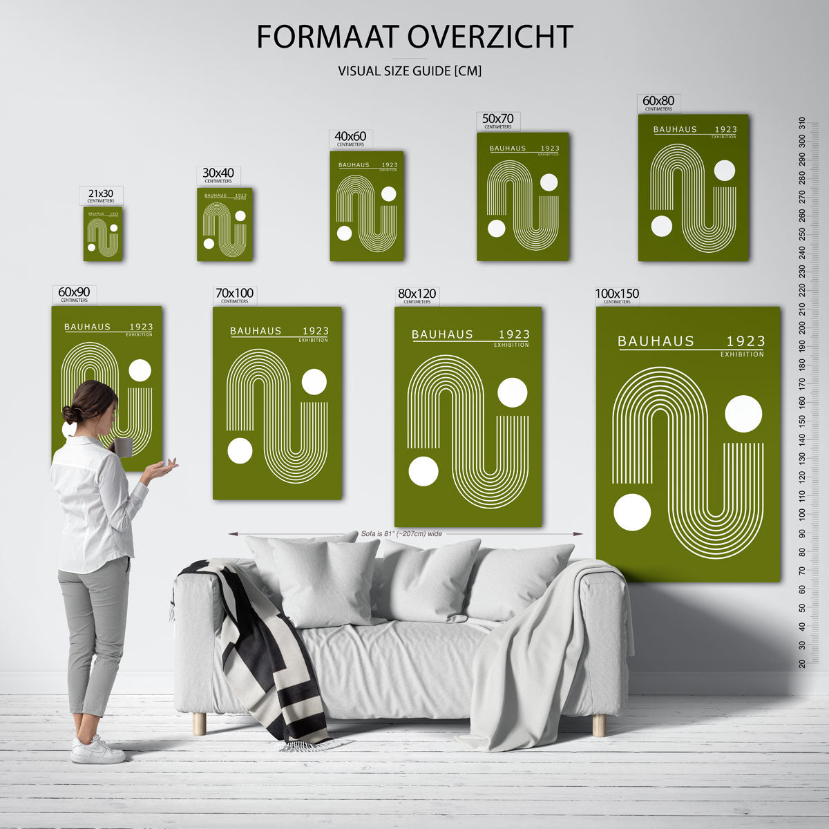 Lijnen en cirkels Poster