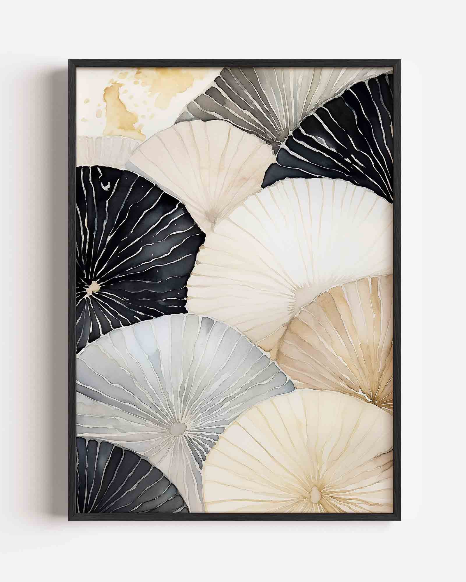 Abstracte schelpen Poster