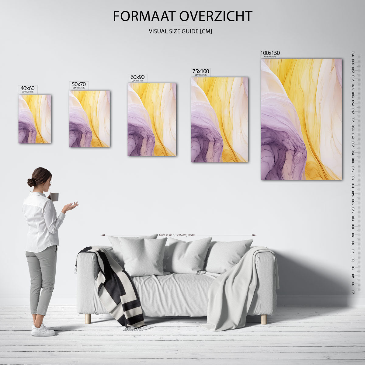 Organische kleurencompositie Kunstwerk