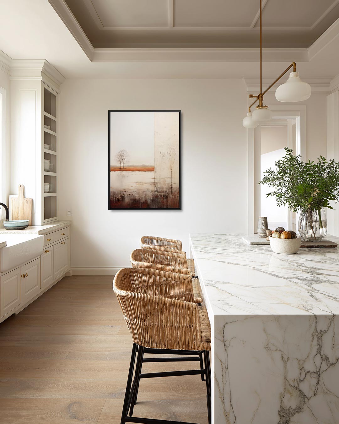Landschap met reflectie Kunstwerk