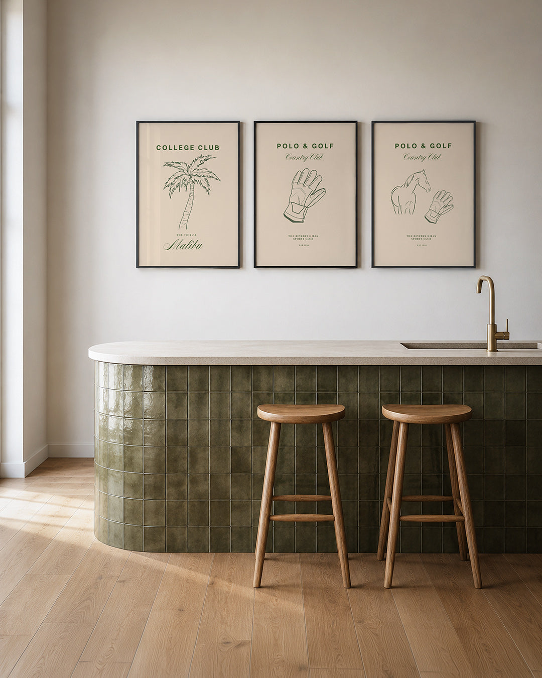 Palm en tekst Posterset
