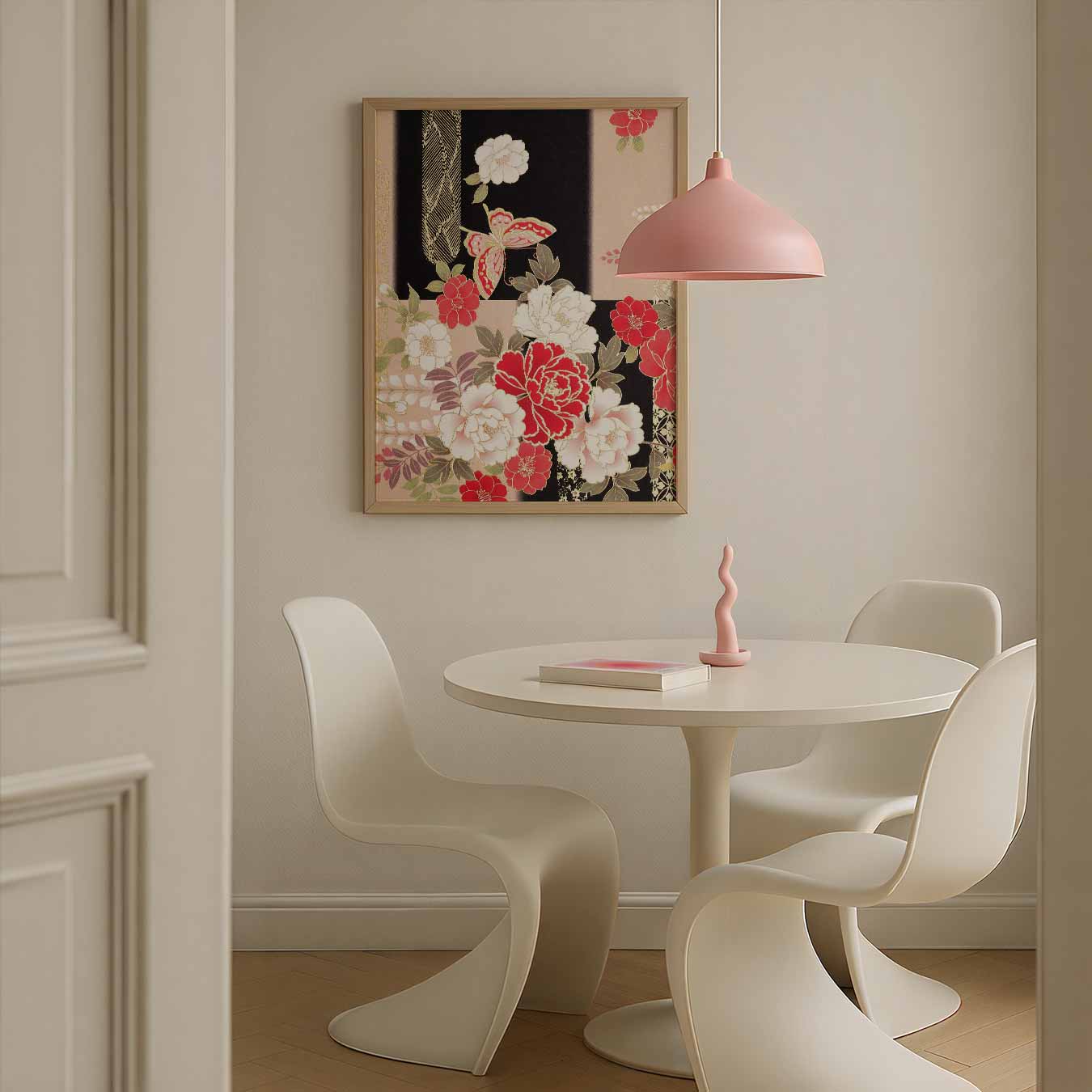 Japanese Butterfly Floral Poster-WallArtistic