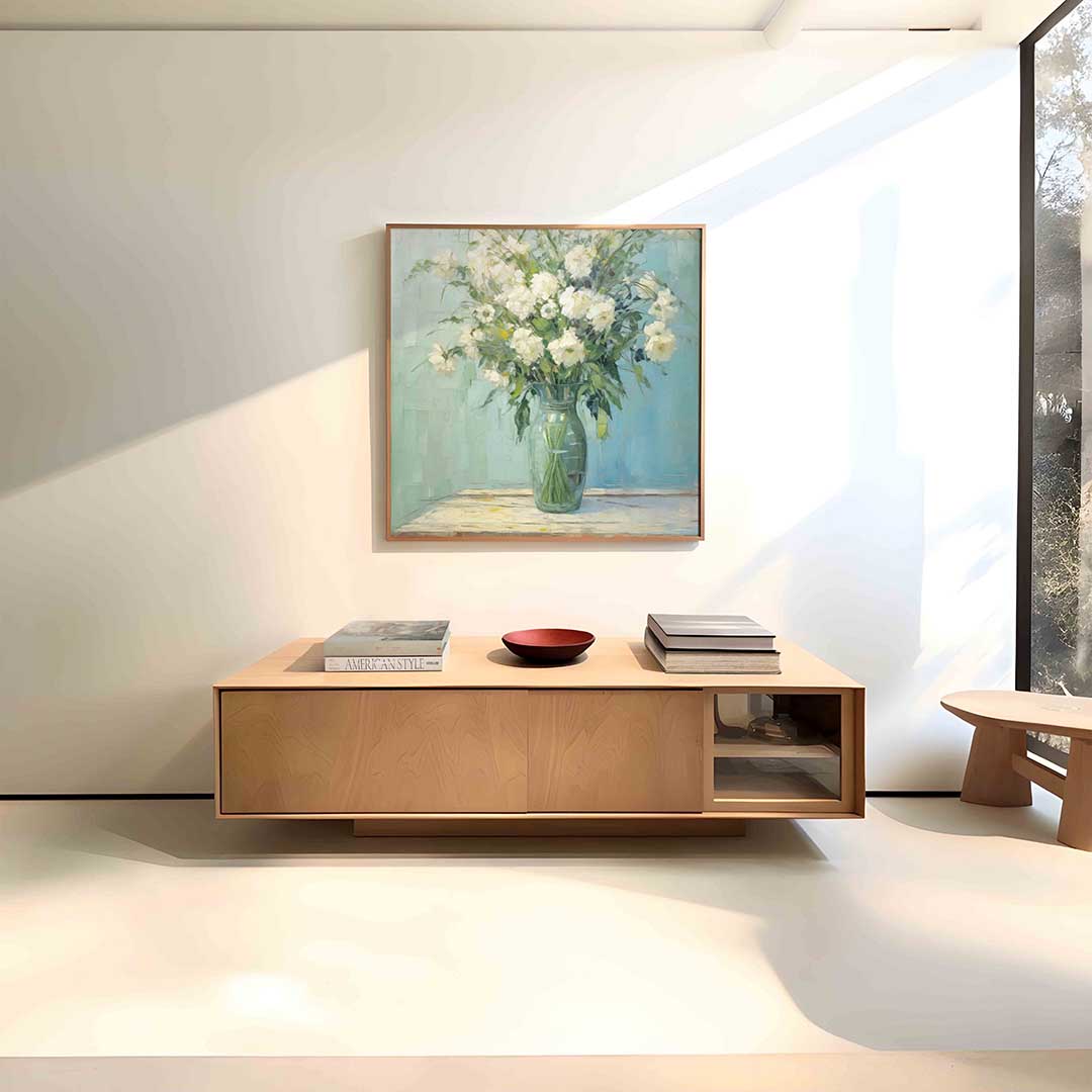 Bloemen in vaas Poster