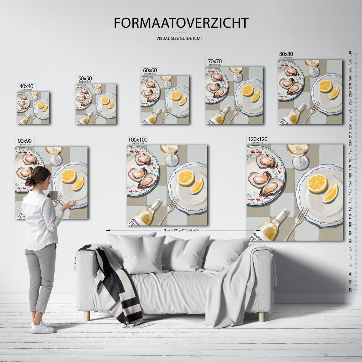 Oesters en citroen Poster