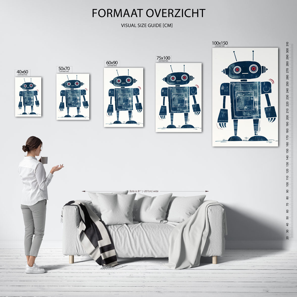 Speelse illustratie Kunstwerk