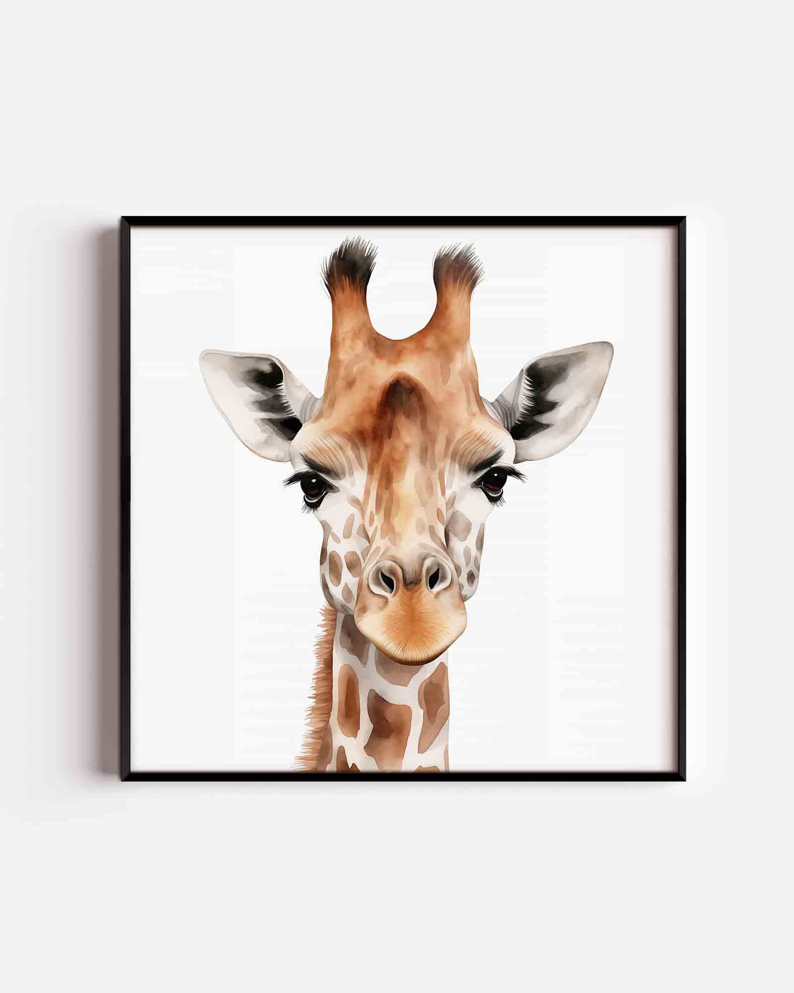 Giraffe portret Poster