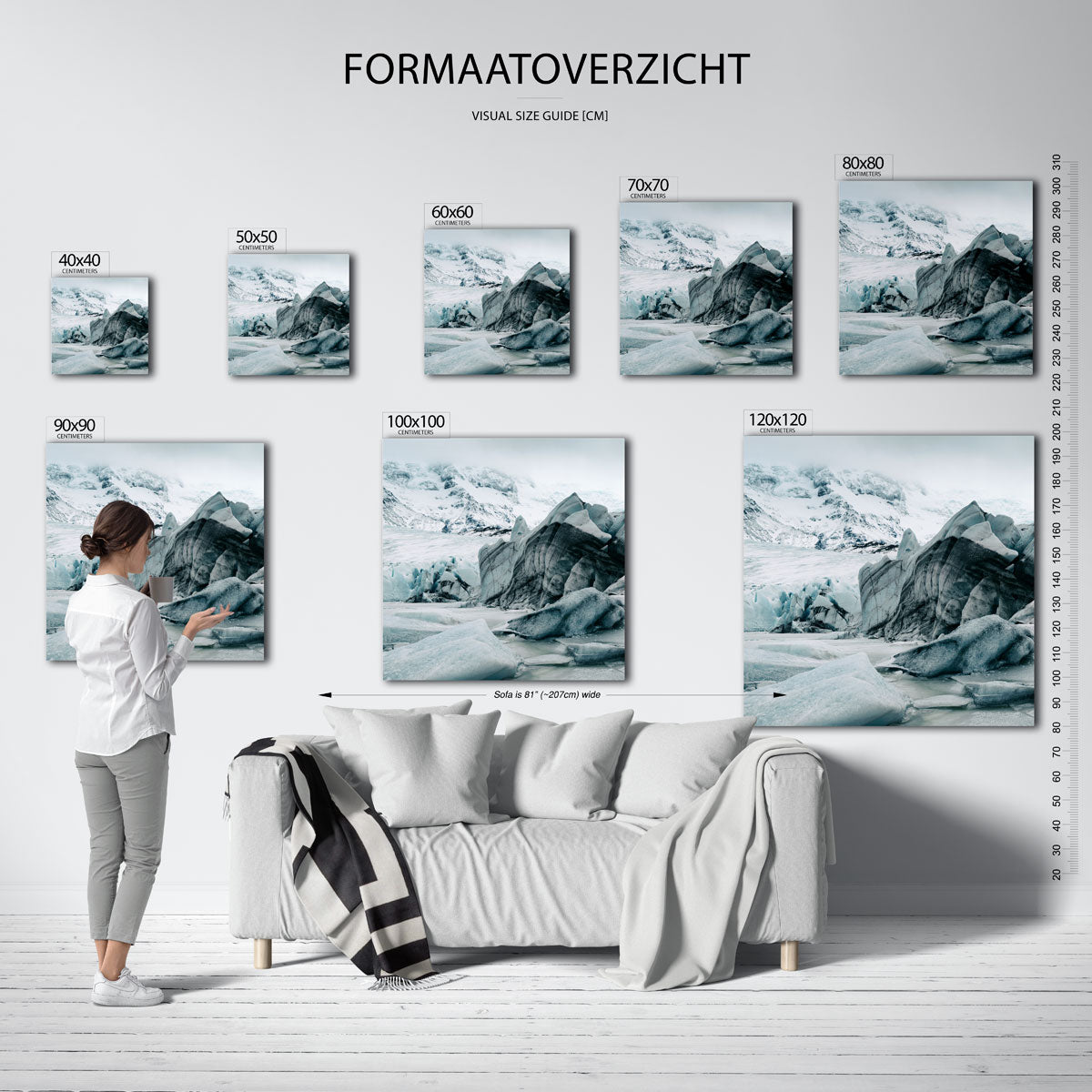 Ijslandschap bergen Poster