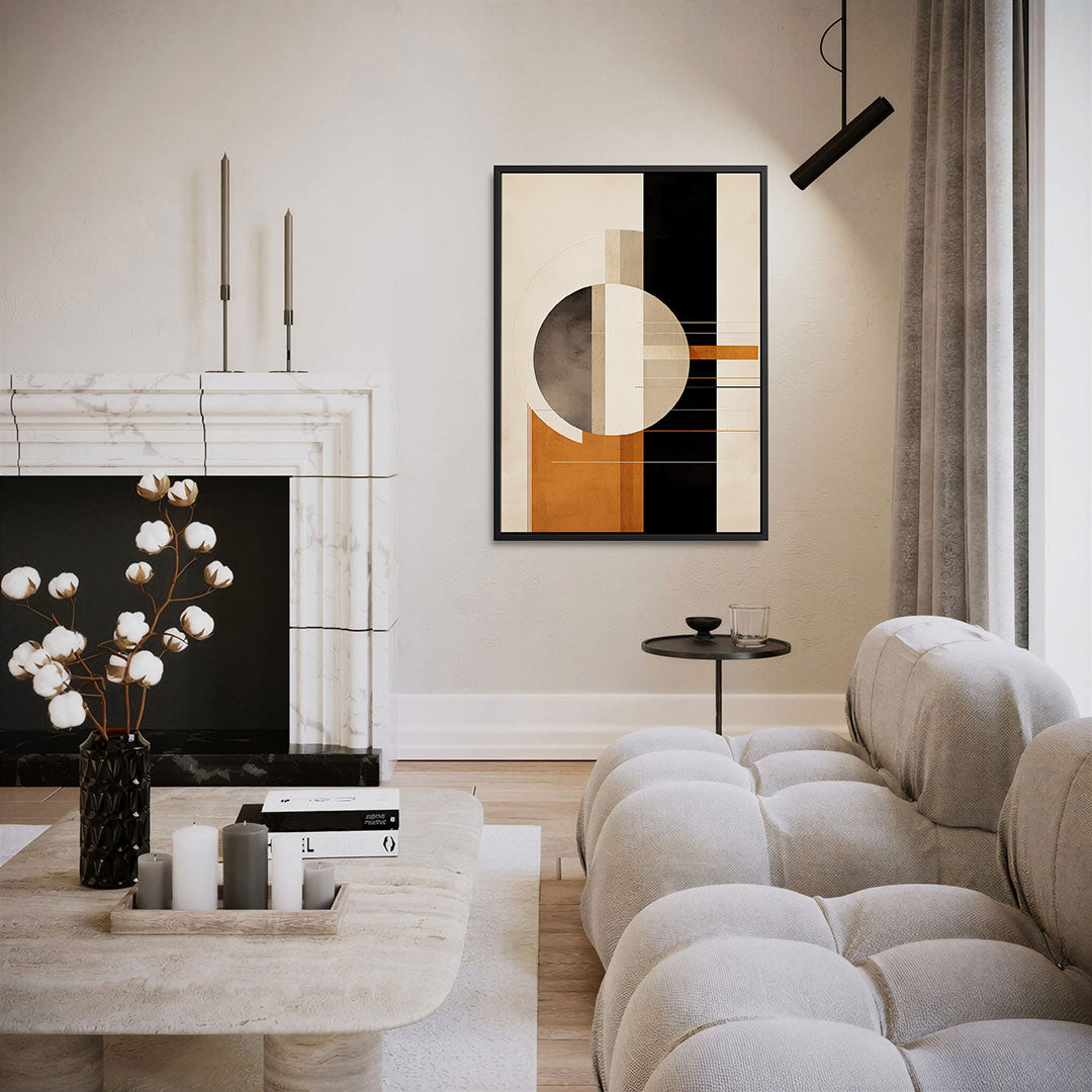 Geometrische vormen compositie Kunstwerk