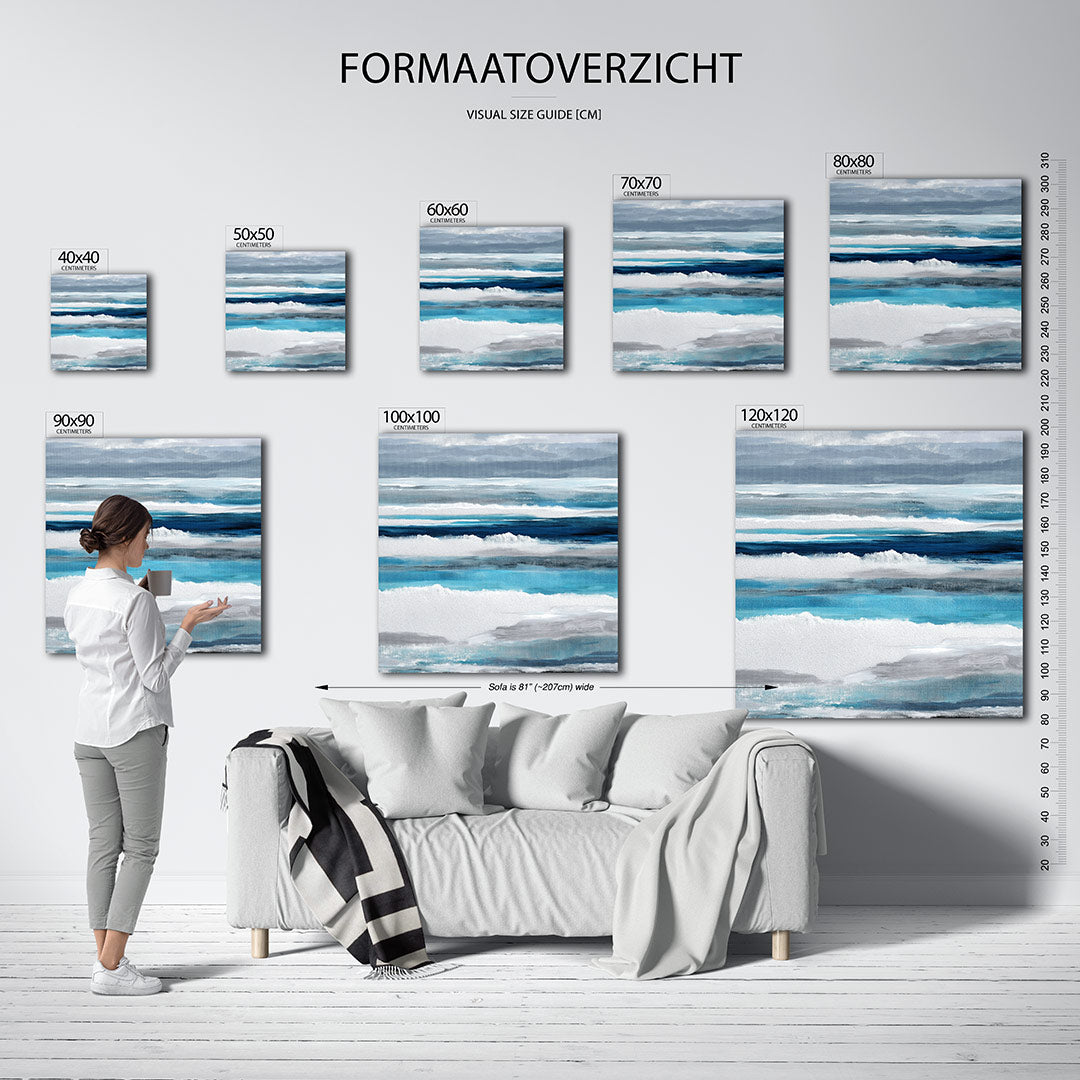 Horizontale kleurenlagen Kunstwerk