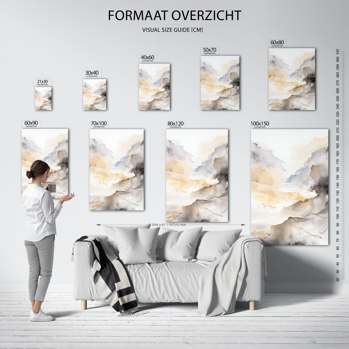 Abstracte landschapsweergave Poster