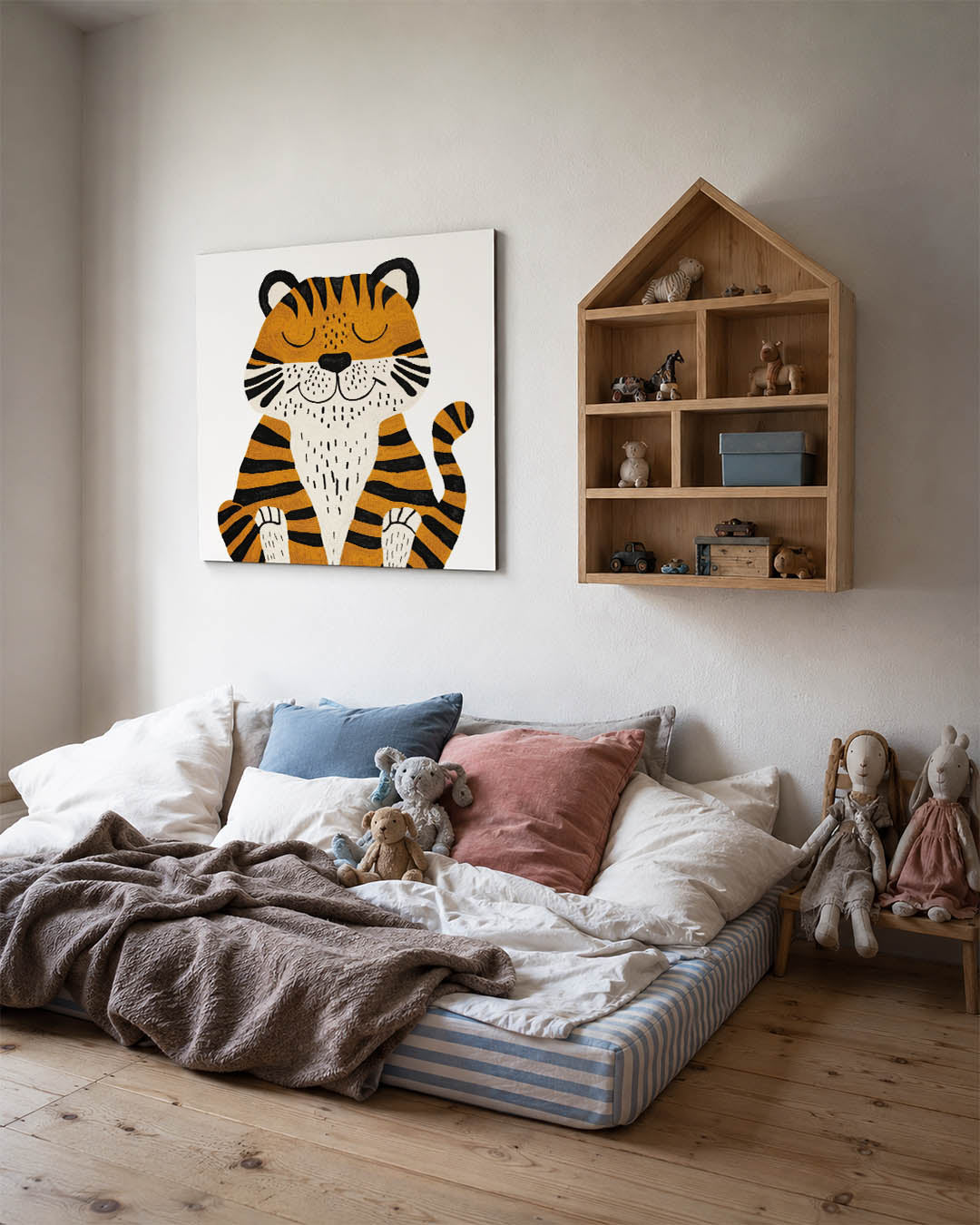 Vrolijke tijger illustratie Kunstwerk