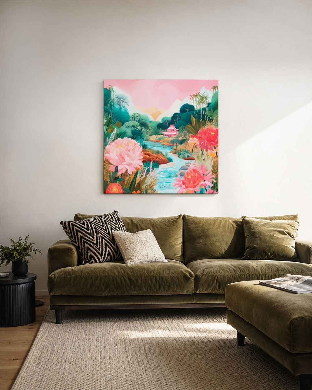 Dromerige tuin Kunstwerk