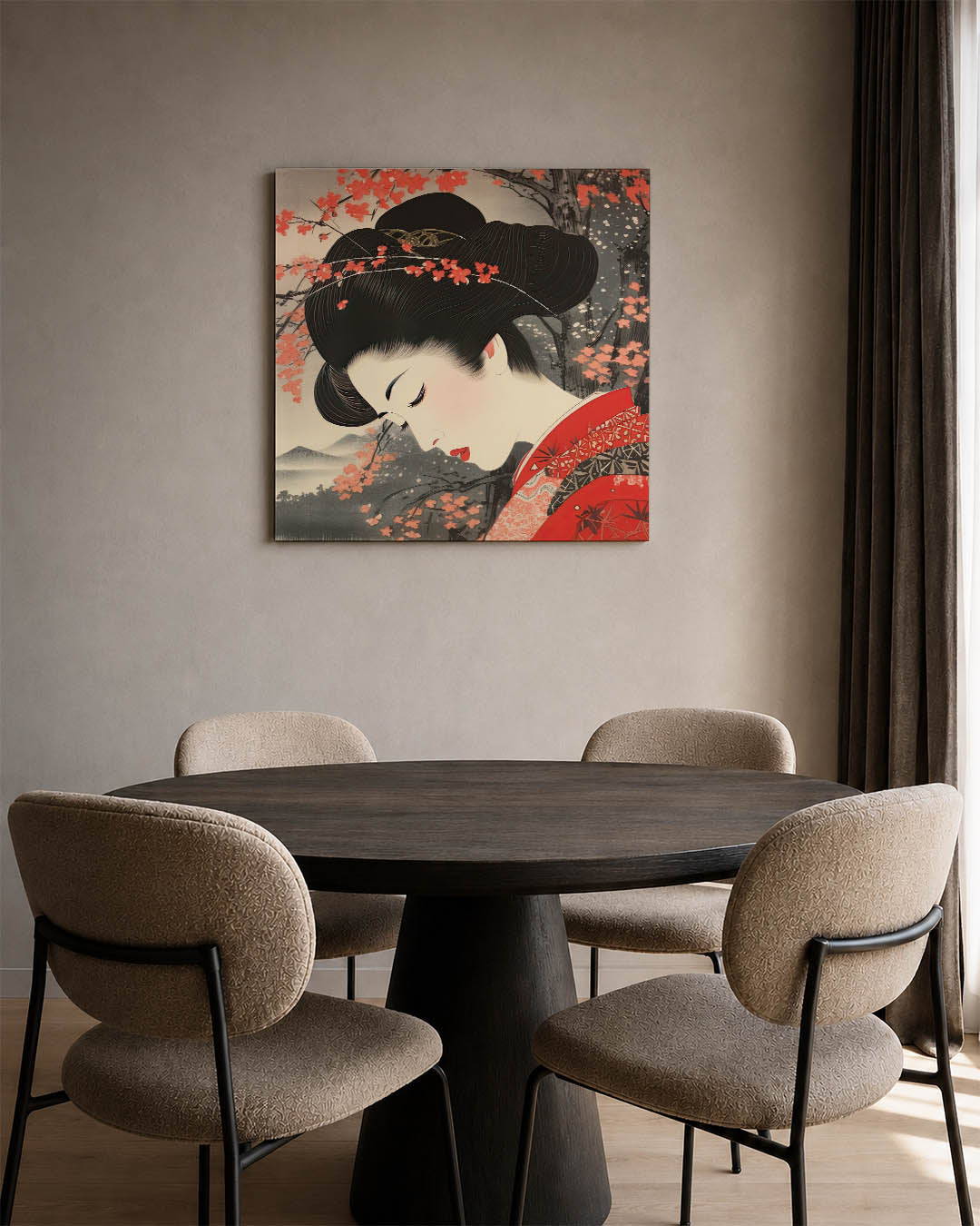 Elegante vrouwelijke portret Kunstwerk