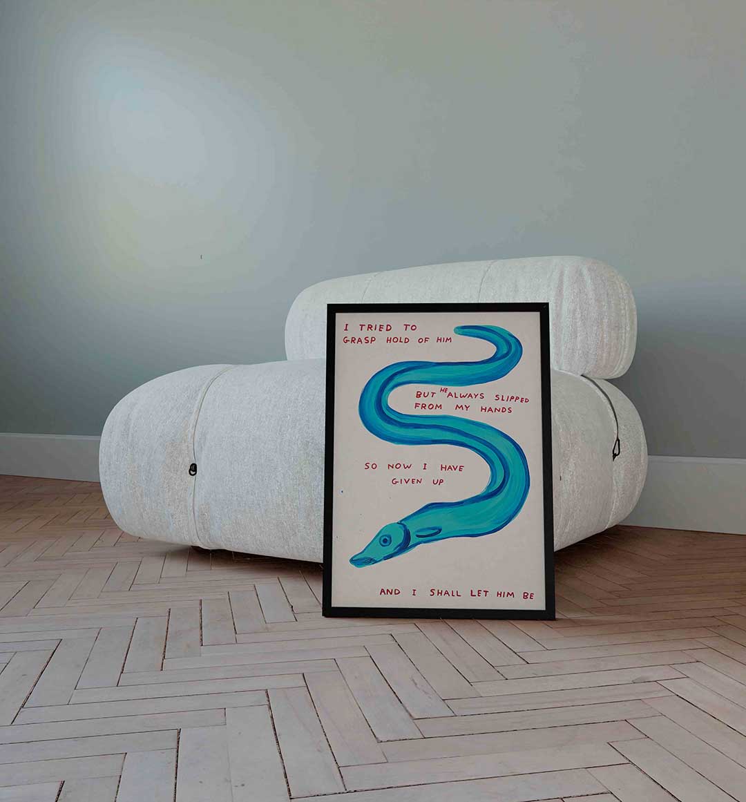 Blauwe slang Poster