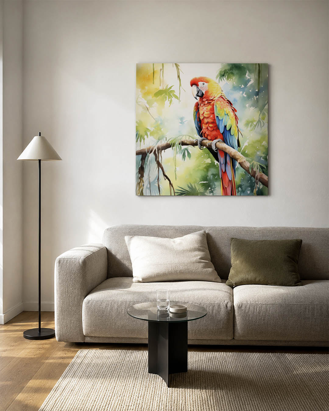 Vrolijke papegaai Kunstwerk