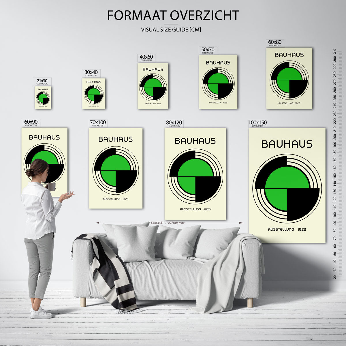 Cirkel en lijnen Poster