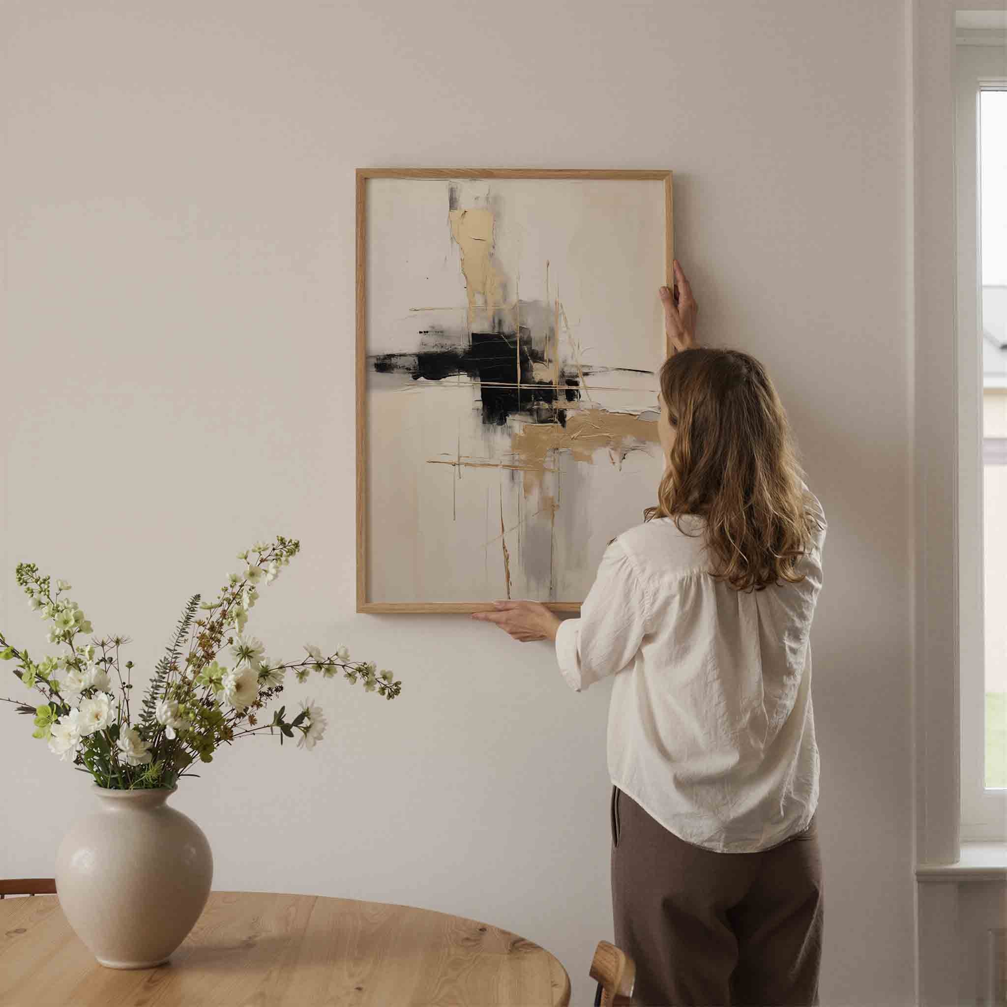 Abstracte lijnen en vlakken Poster