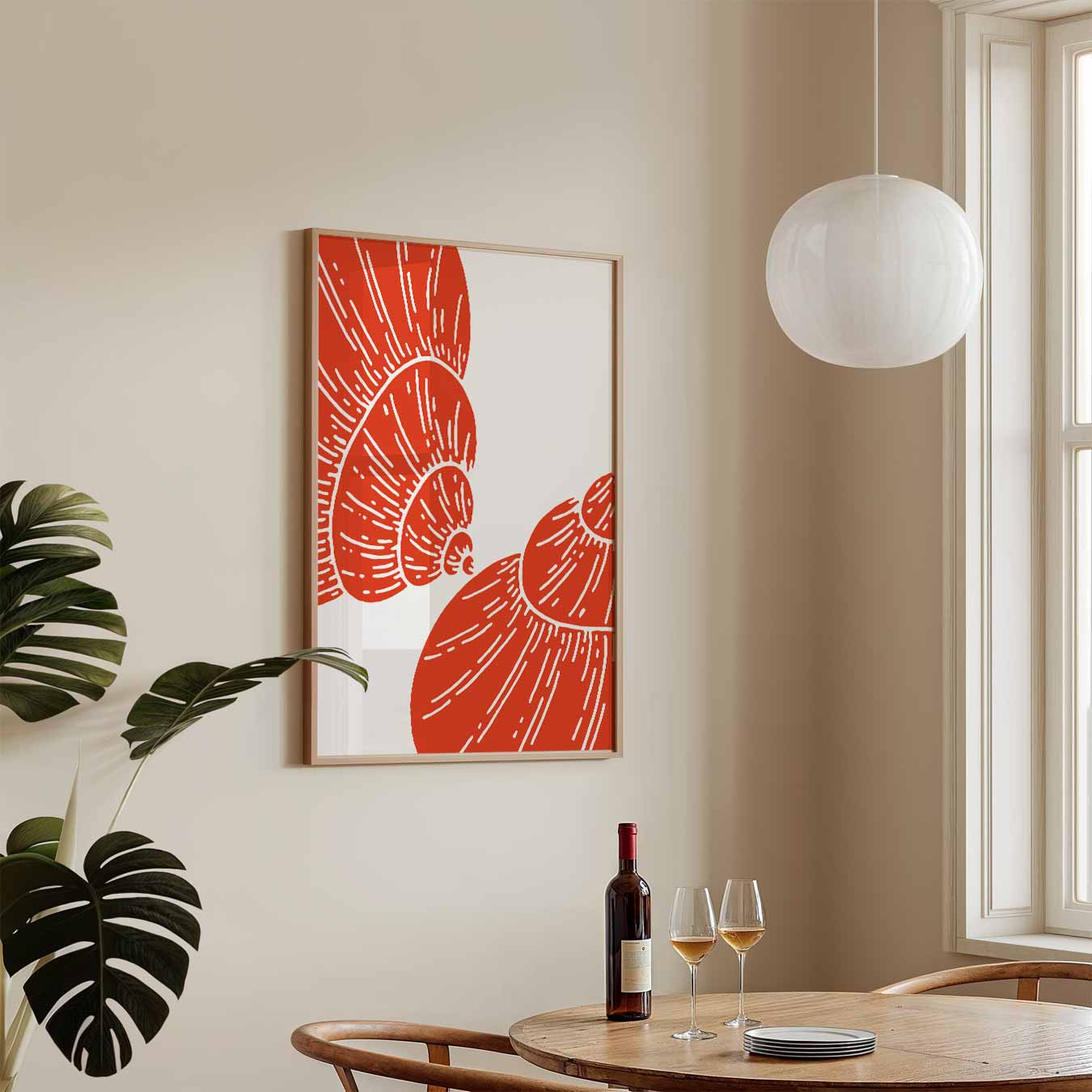 Schelpen in Stijl Poster-WallArtistic