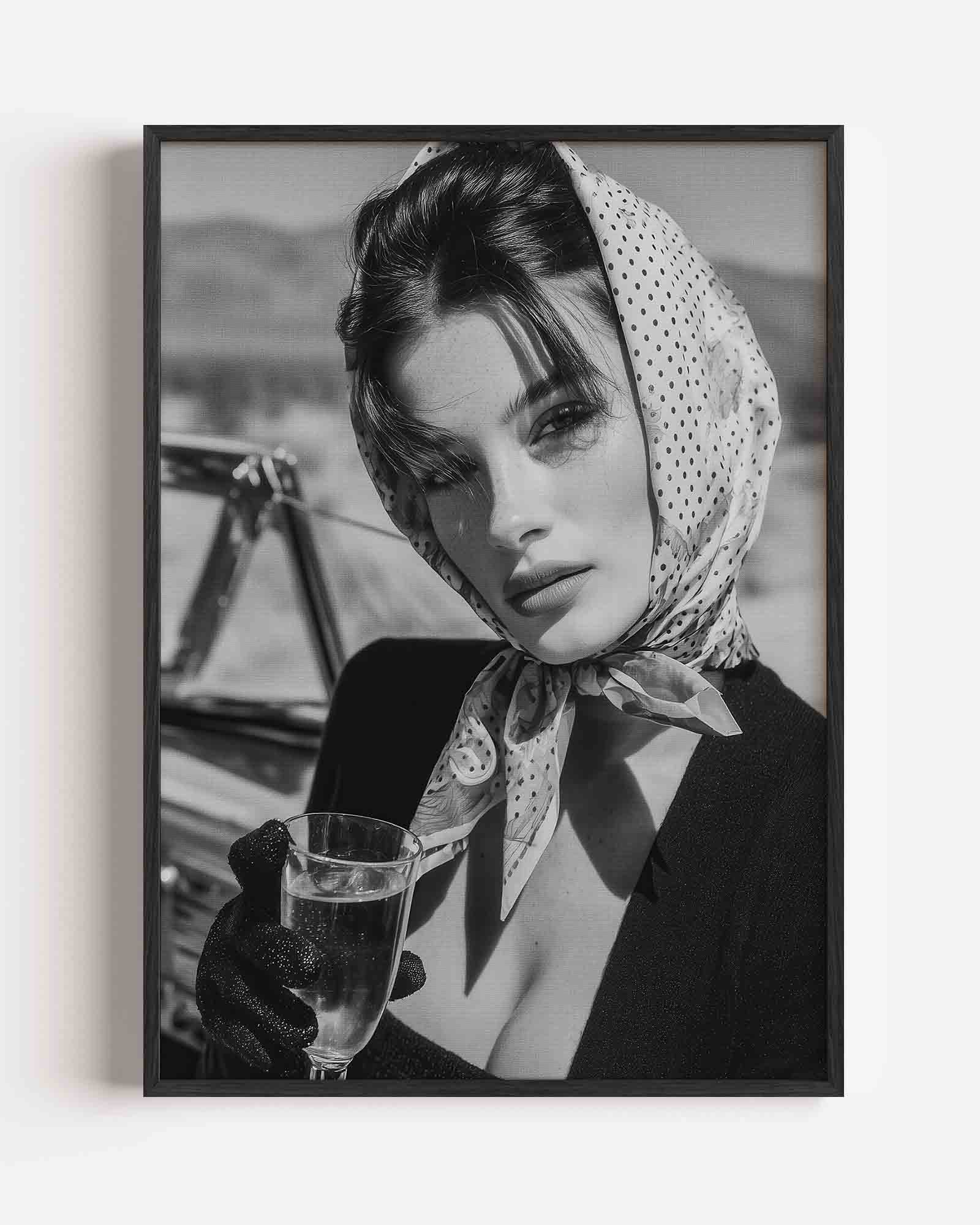 Vrouw met glas Poster